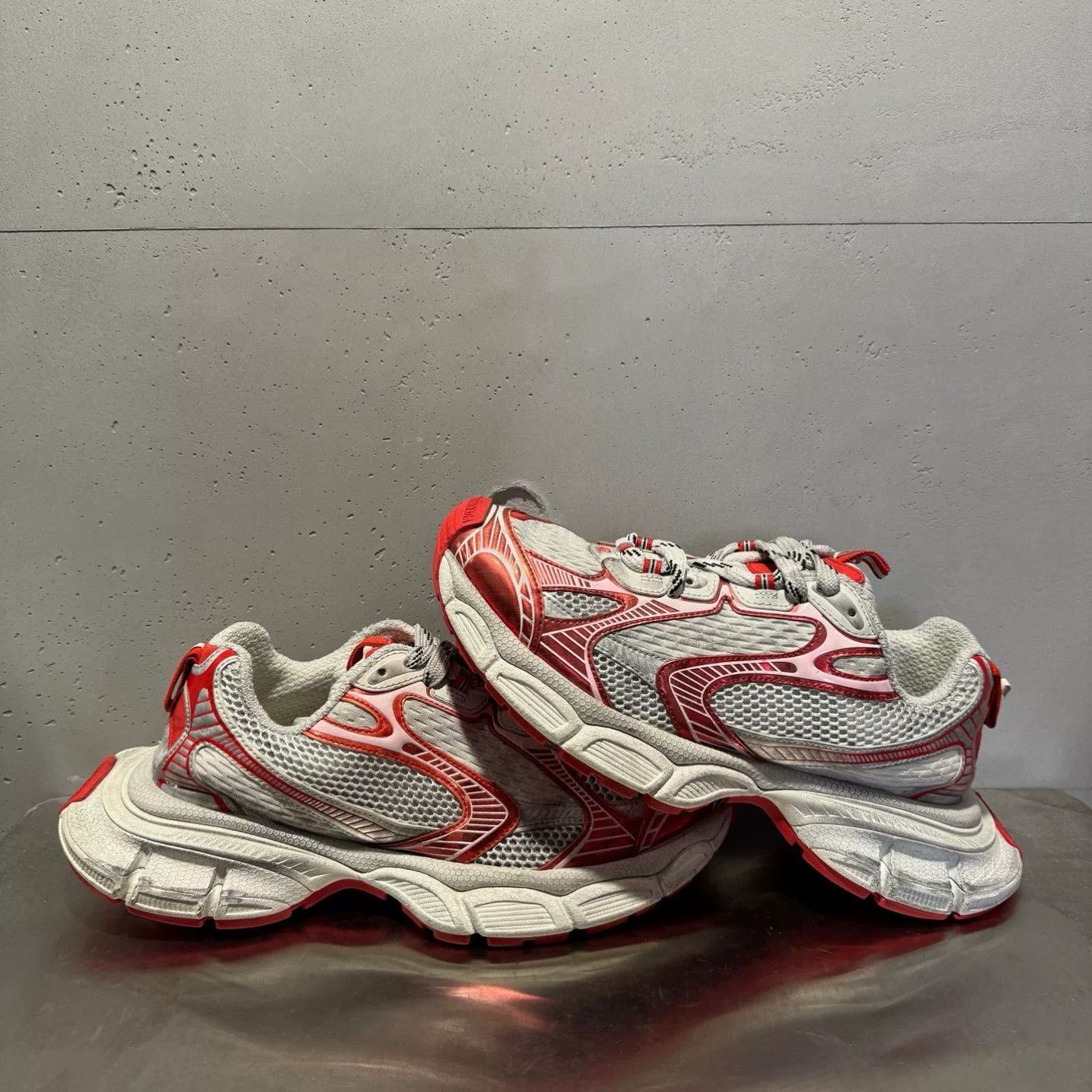 Balenciaga Balenciaga Distressed Red Lowtop Sneakers XXXL Men Size US 10 / EU 43 - 4 Thumbnail