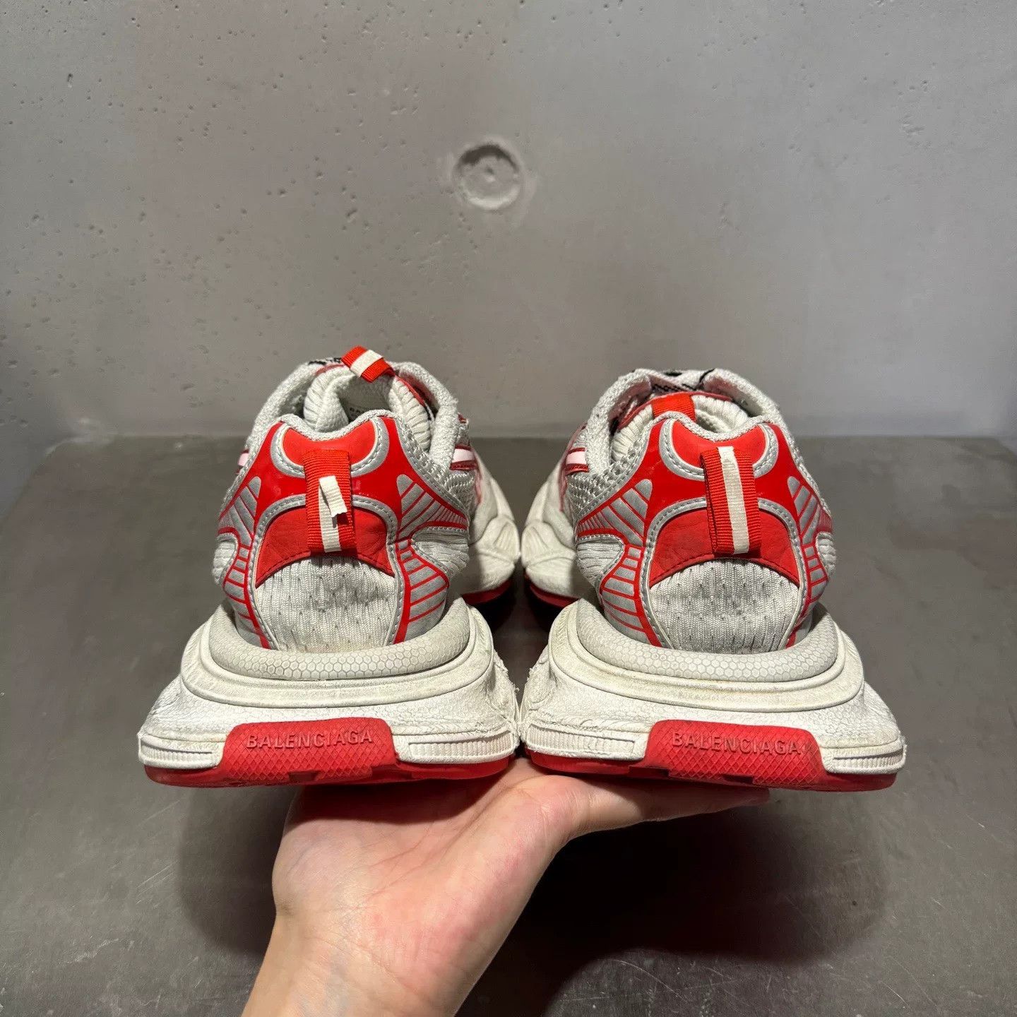 Balenciaga Balenciaga Distressed Red Lowtop Sneakers XXXL Men Size US 10 / EU 43 - 5 Thumbnail
