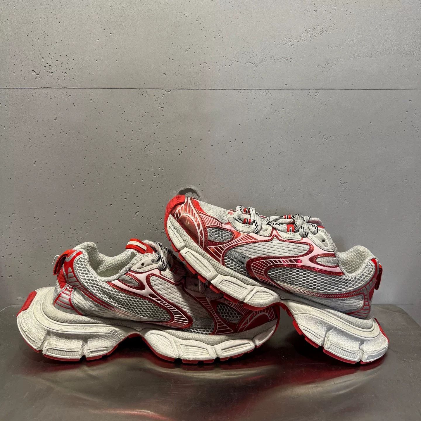 Balenciaga Balenciaga Distressed Red Lowtop Sneakers XXXL Men Size US 10 / EU 43 - 3 Thumbnail