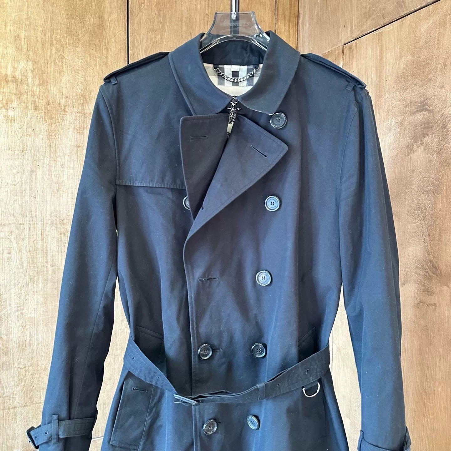 Burberry Burberry Long Black Coat L Women Size L / US 10 / IT 46 - 3 Thumbnail