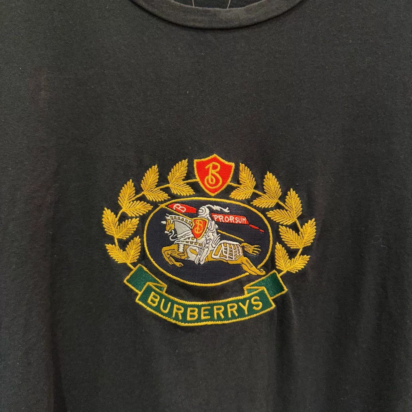 Burberry Burberry Retro Embroidered Black T-Shirt XL Men Size US XL / EU 56 / 4 - 3 Thumbnail