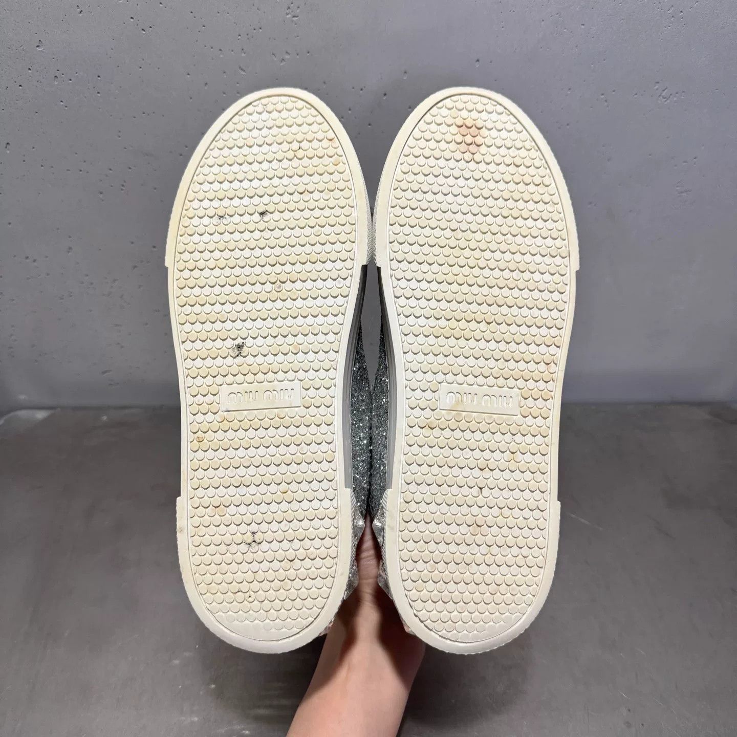 Miu Miu Miu Miu Green Lowtop Sneakers 37 Women Size US 6.5 / IT 36.5 - 6 Thumbnail