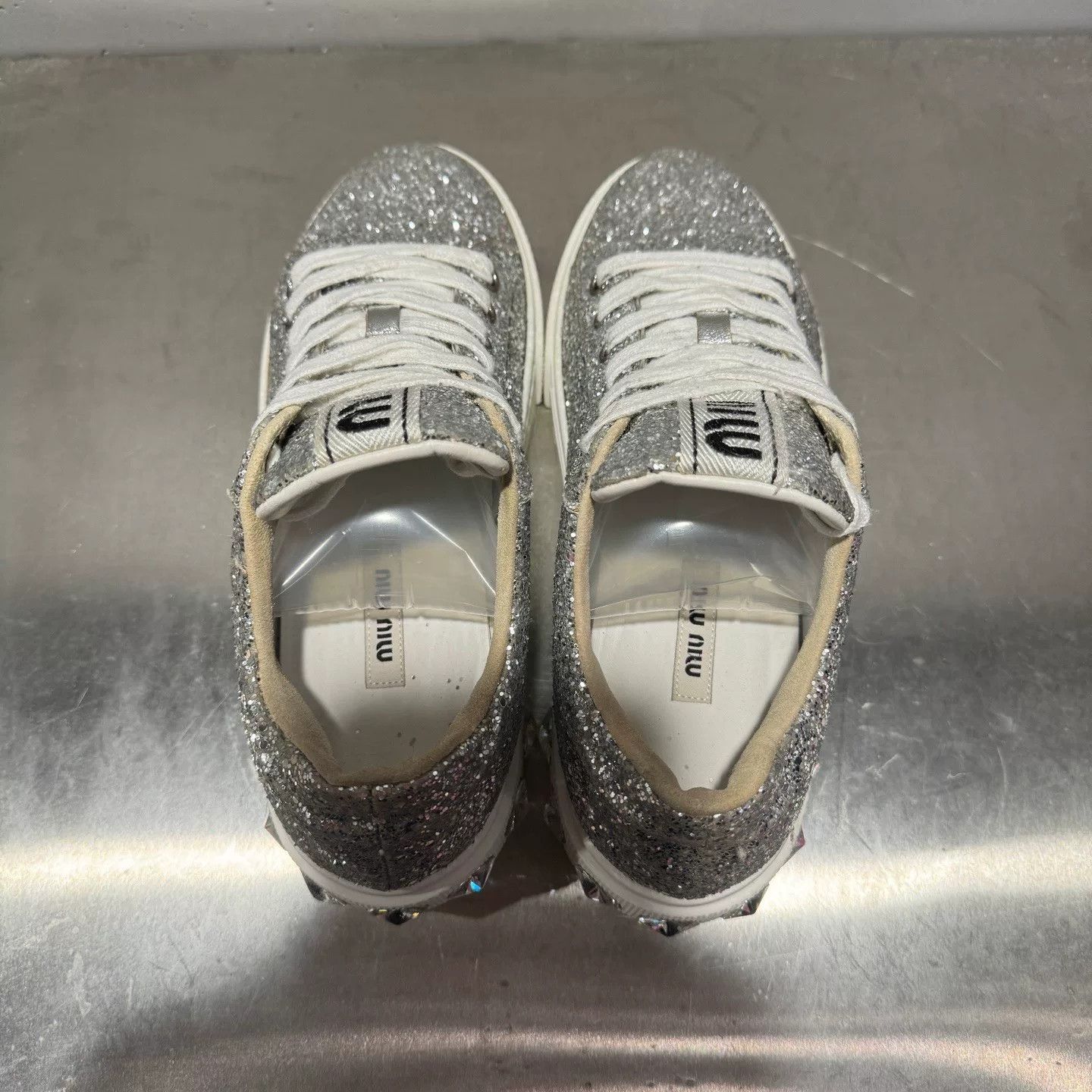 Miu Miu Miu Miu Green Lowtop Sneakers 37 Women Size US 6.5 / IT 36.5 - 7 Thumbnail