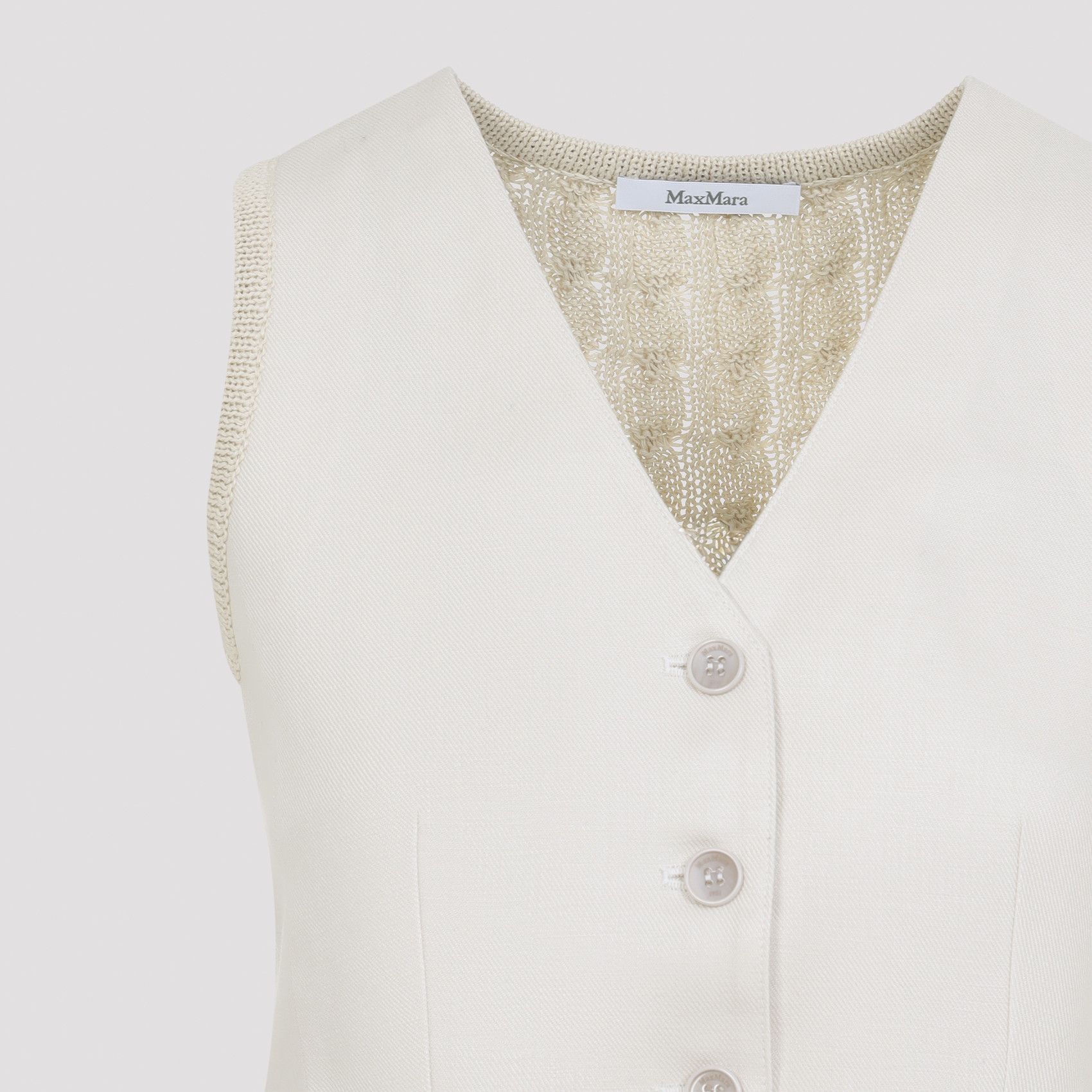 Max Mara Max Mara Calibri Linen Vest Size S / US 4 / IT 40 - 3 Thumbnail