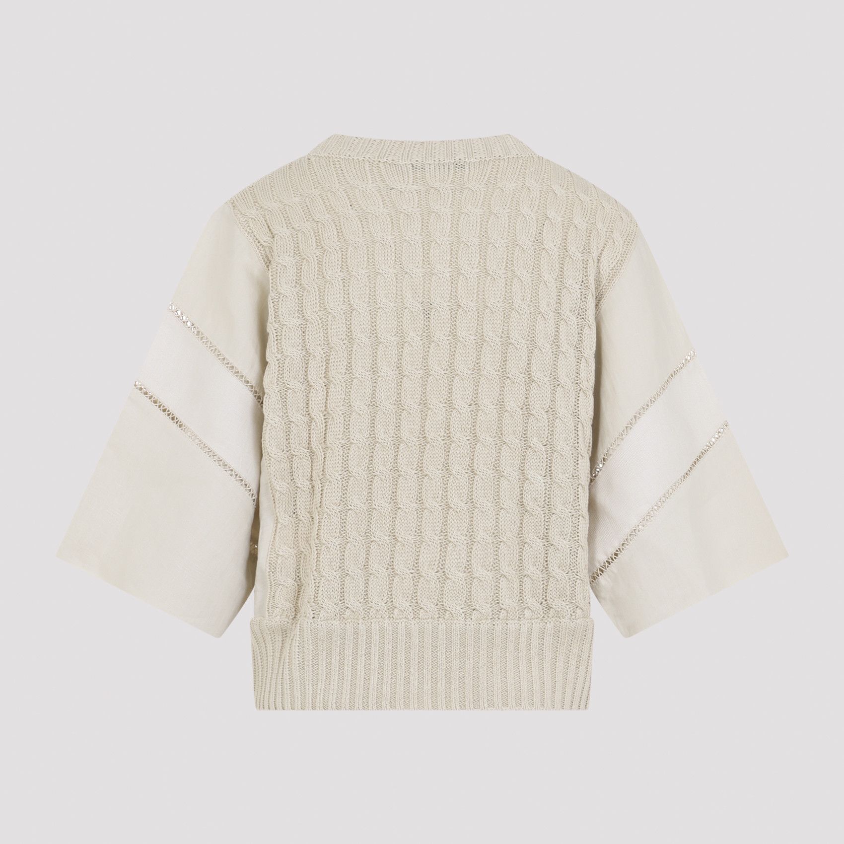 Max Mara Max Mara Scatola Cable Linen Sweater Size M / US 6-8 / IT 42-44 - 2 Thumbnail