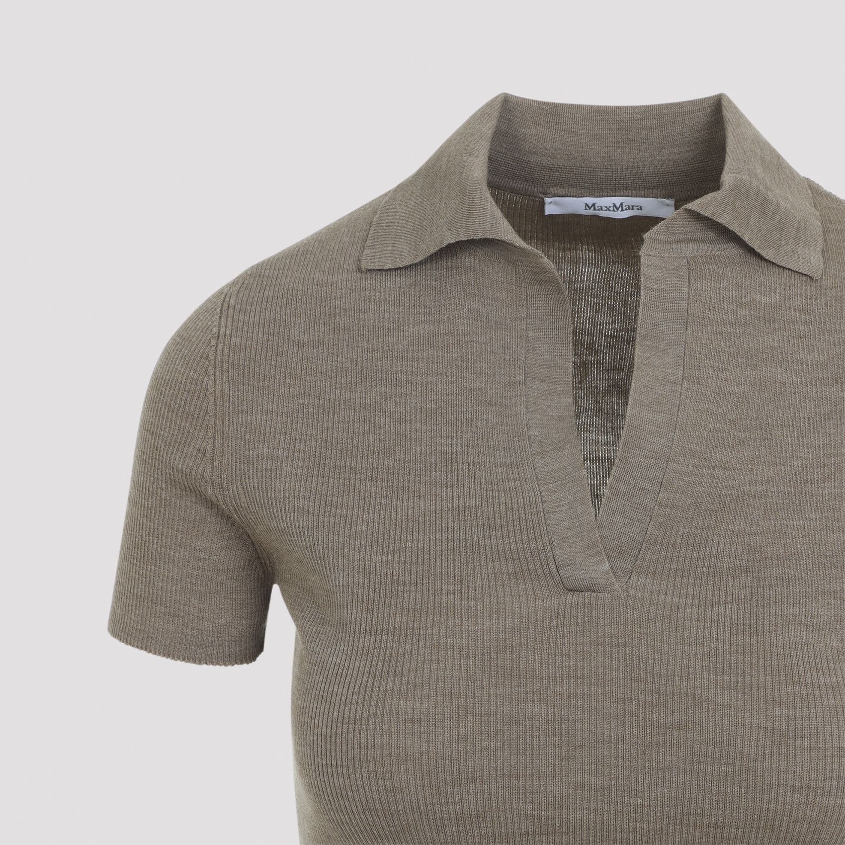 Max Mara Max Mara Albero Knit Ribbed Polo Size M / US 6-8 / IT 42-44 - 3 Thumbnail