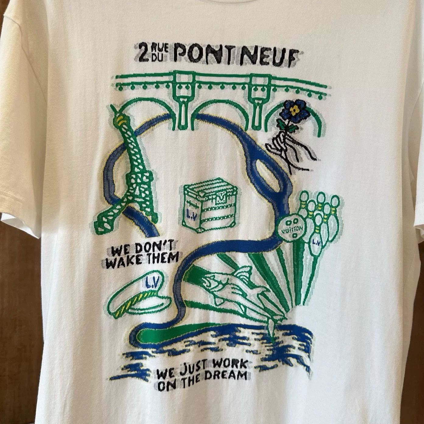 Louis Vuitton Louis Vuitton Collab Green T-Shirt M Men Size US M / EU 48-50 / 2 - 4 Thumbnail