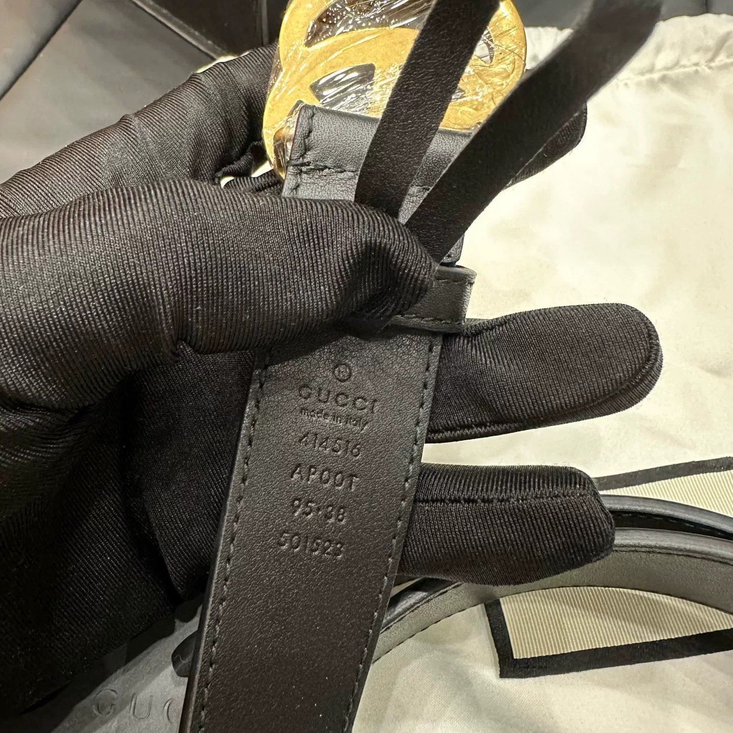 Gucci Gucci Distressed Green Belt M Men Size ONE SIZE - 4 Thumbnail