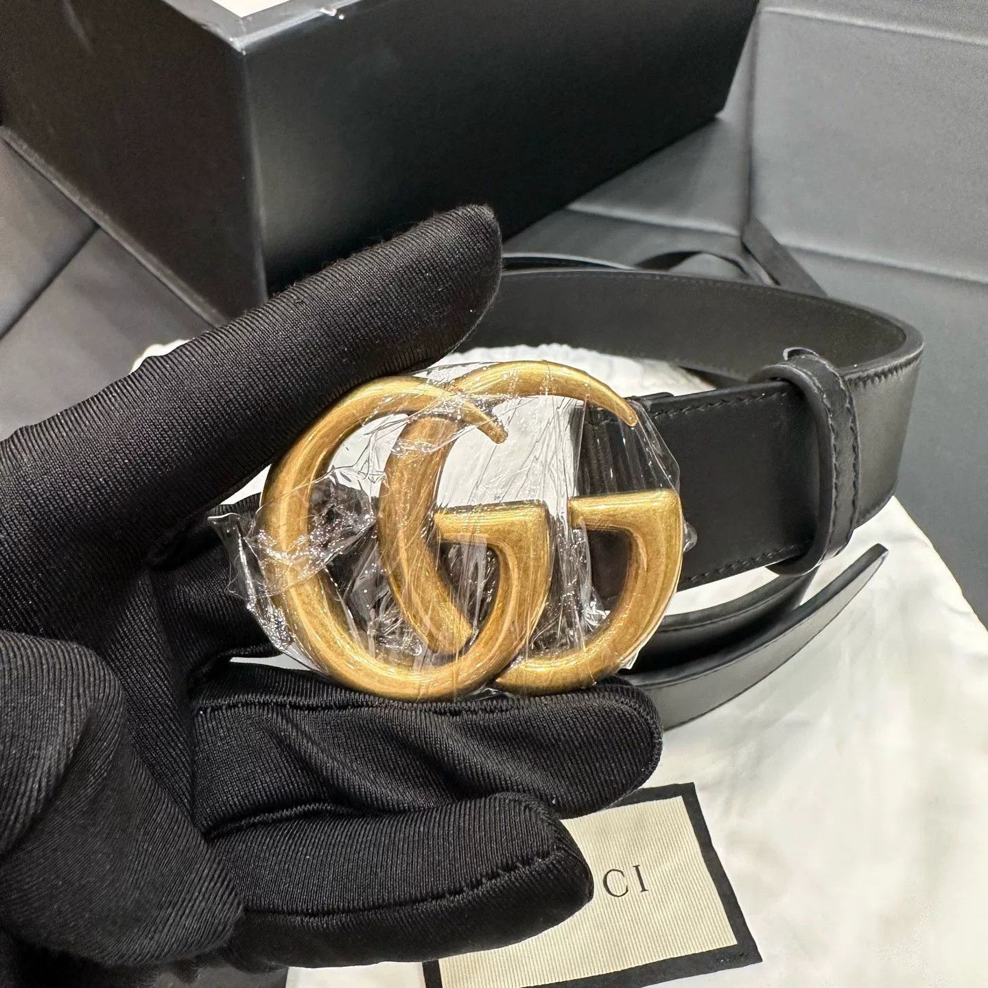 Gucci Gucci Distressed Green Belt M Men Size ONE SIZE - 2 Thumbnail