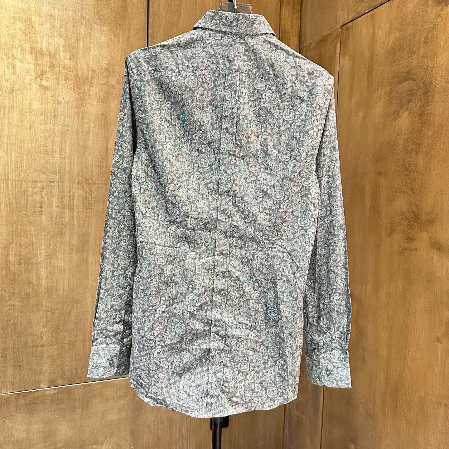 Dolce & Gabbana Dolce & Gabbana Floral Printed Green Shirt 40 Men Size US M / EU 48-50 / 2 - 3 Thumbnail