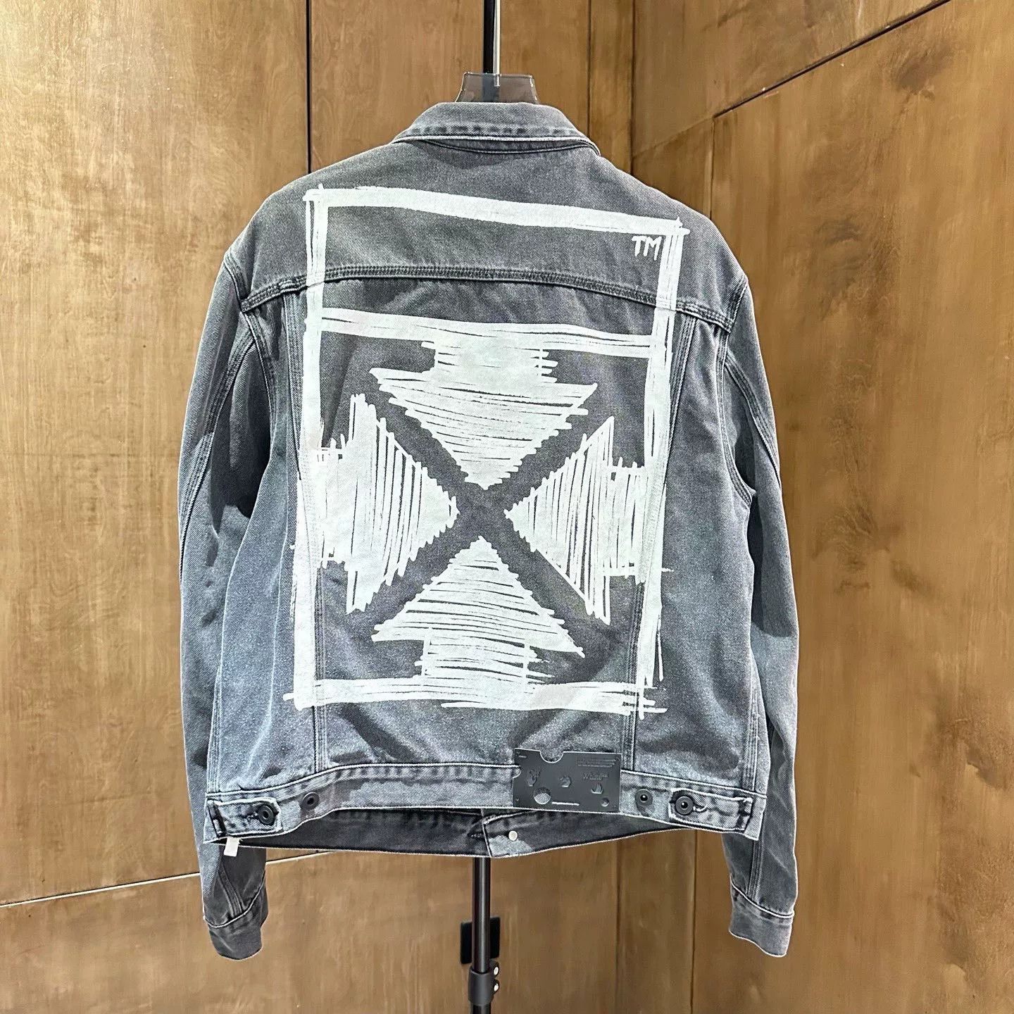 Off-White Off-White Denim Printed White Light Jacket XL Men Size US XL / EU 56 / 4 - 2 Thumbnail