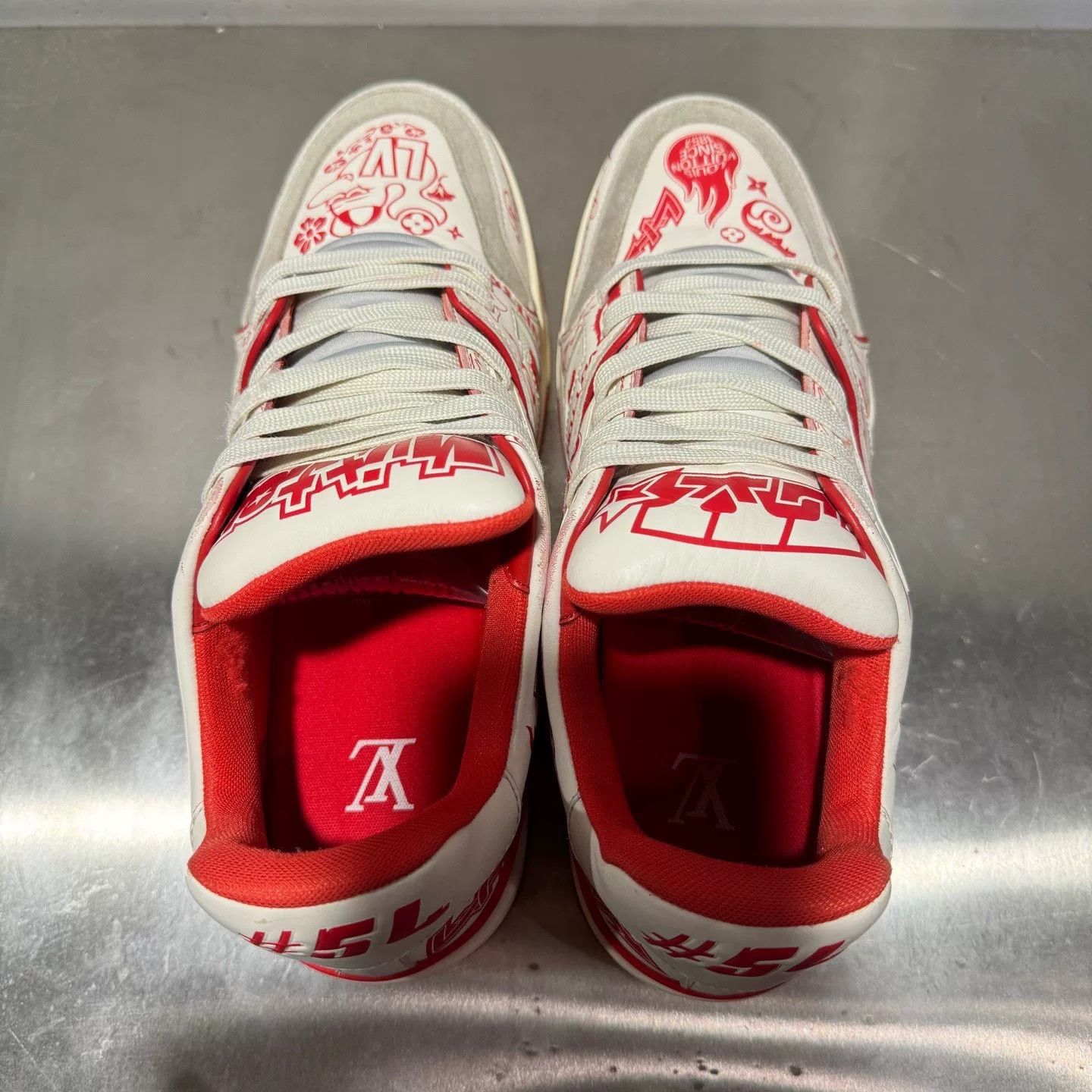 Louis Vuitton Louis Vuitton Limited Red Lowtop Sneakers 41 Men Size US 8.5 / EU 41-42 - 7 Thumbnail