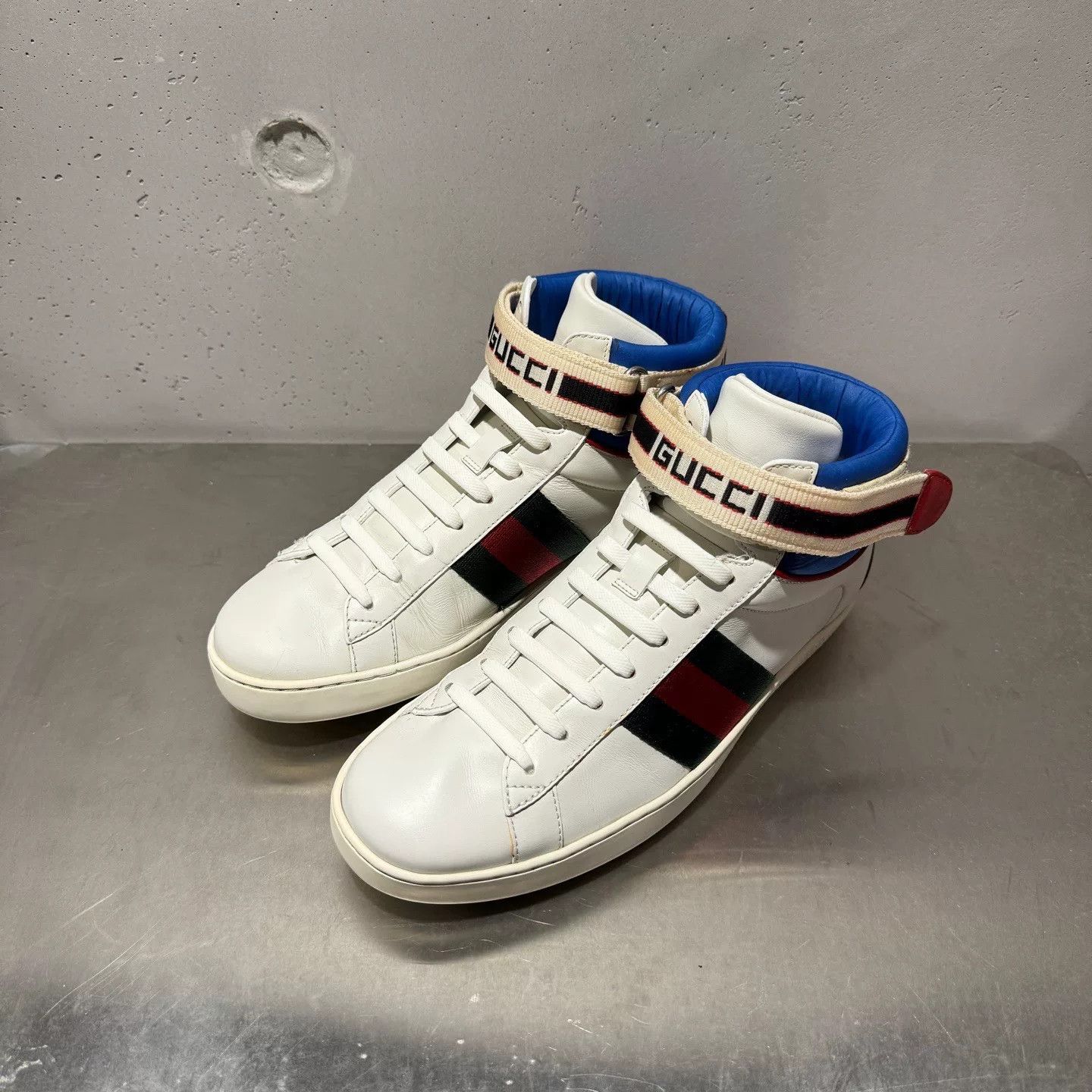 Gucci Gucci Blue Hitop Sneakers 40 Men Size US 7.5 / EU 40-41 - 2 Thumbnail