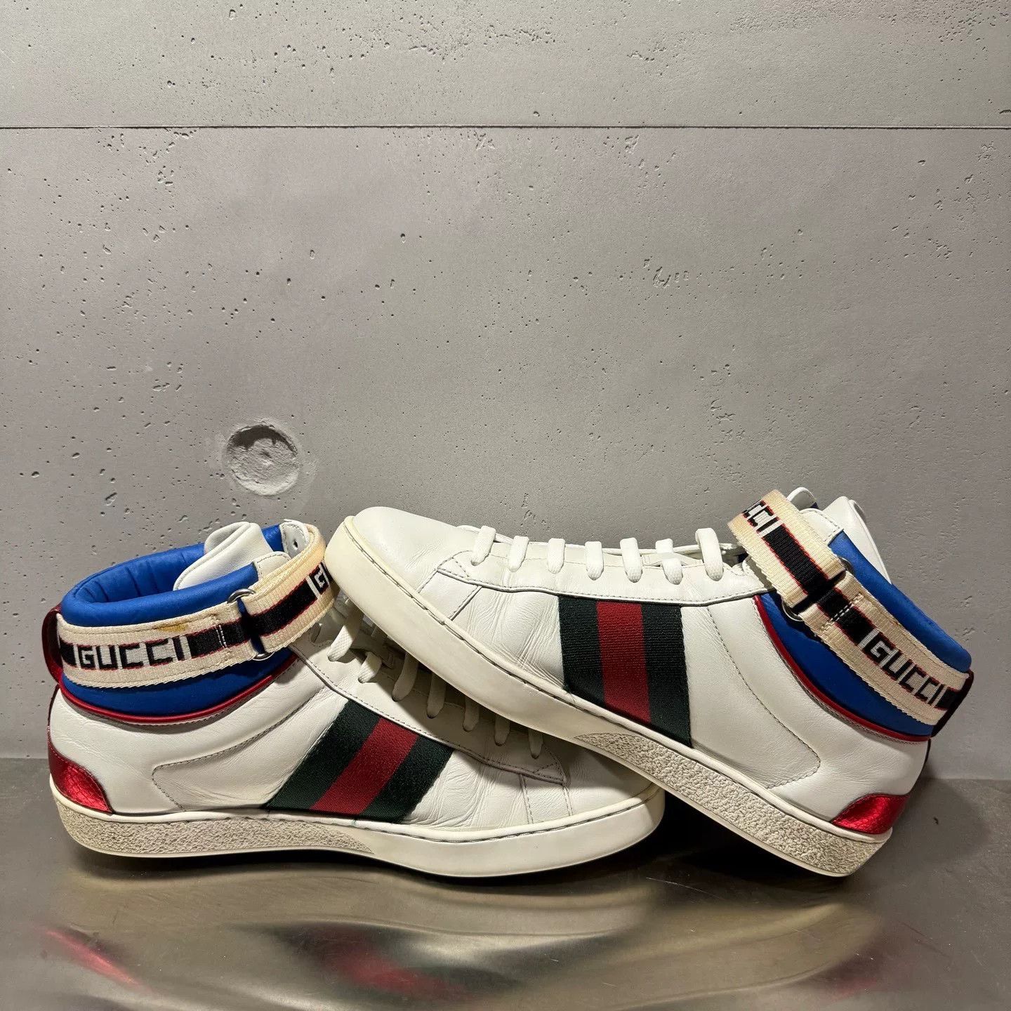 Gucci Gucci Blue Hitop Sneakers 40 Men Size US 7.5 / EU 40-41 - 3 Thumbnail