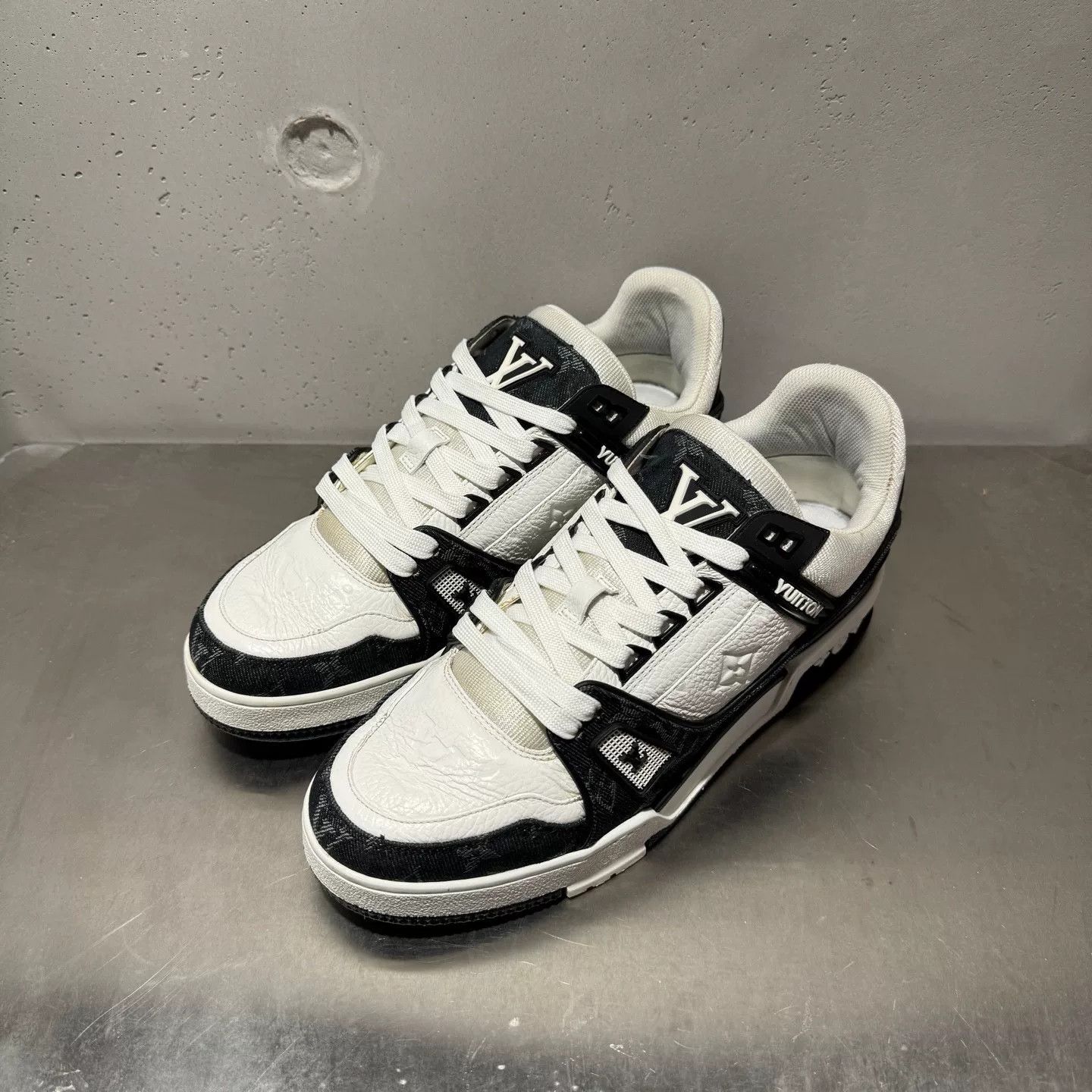Louis Vuitton Louis Vuitton Training Denim Black Lowtop Sneakers 40 Men Size US 7.5 / EU 40-41 - 2 Thumbnail