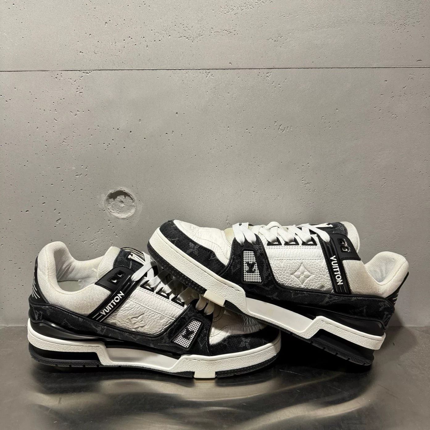 Louis Vuitton Louis Vuitton Training Denim Black Lowtop Sneakers 40 Men Size US 7.5 / EU 40-41 - 3 Thumbnail