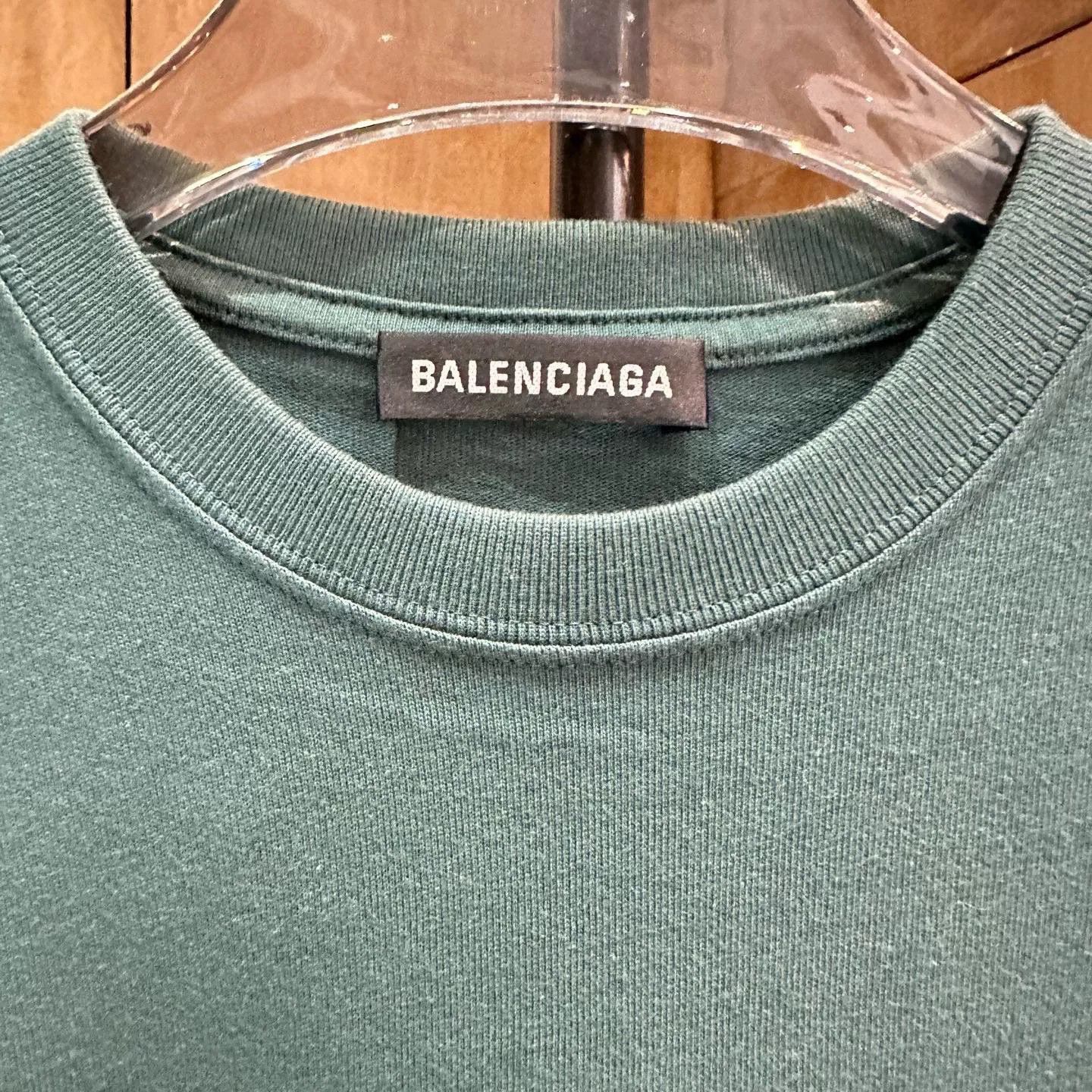 Balenciaga Balenciaga Retro Green T-Shirt S Men Size US S / EU 44-46 / 1 - 4 Thumbnail