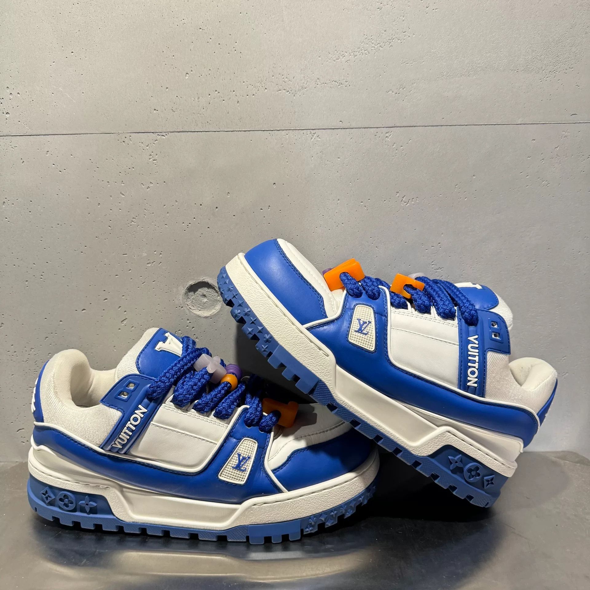 Louis Vuitton Louis Vuitton Training Blue Lowtop Sneakers 41 Men Size US 8.5 / EU 41-42 - 3 Thumbnail