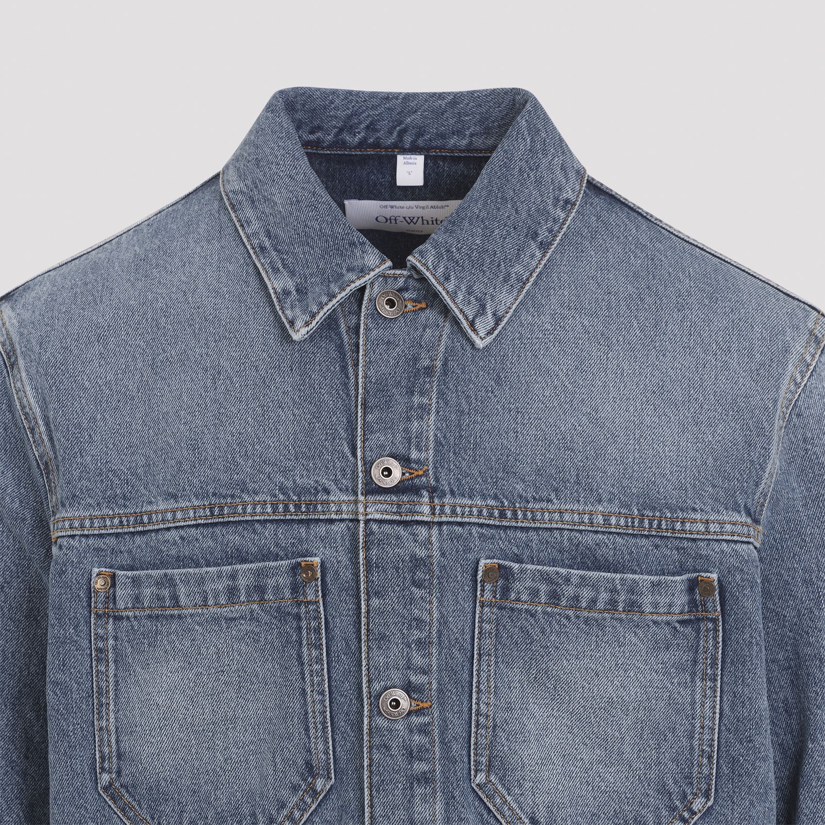 Off-White Off White Hal Arrow Skate Denim Jacket Size US XL / EU 56 / 4 - 3 Thumbnail