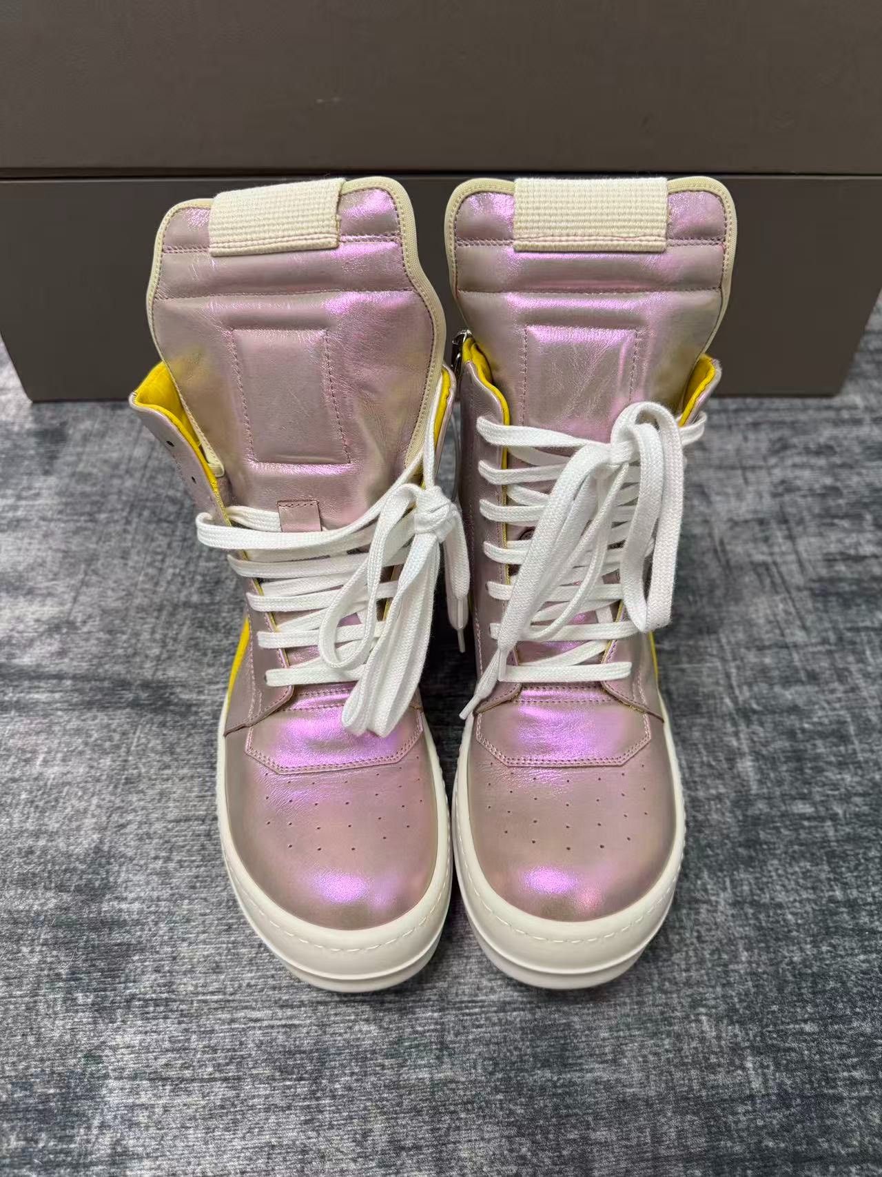 Rick Owens Rick Owens Patchwork Multi Hitop Sneakers 37 Women Size US 6.5 / IT 36.5 - 3 Thumbnail