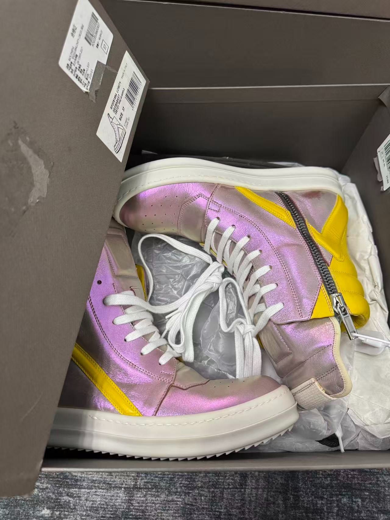 Rick Owens Rick Owens Patchwork Multi Hitop Sneakers 37 Women Size US 6.5 / IT 36.5 - 9 Thumbnail