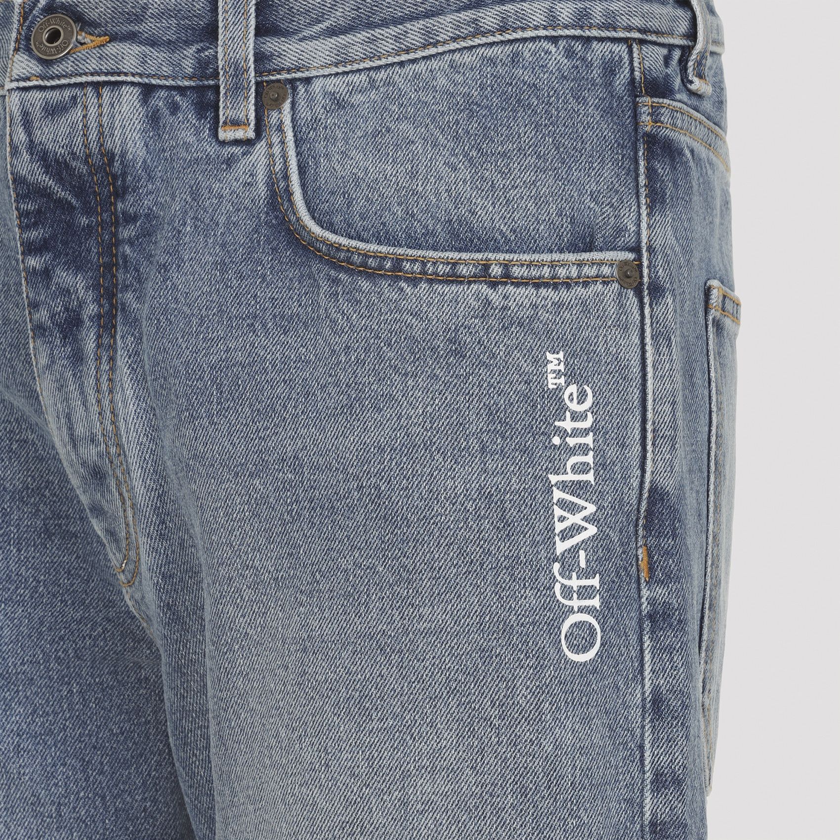 Off-White Off White Half Arrow Slim Relaxed Jeans Size US 33 - 3 Thumbnail
