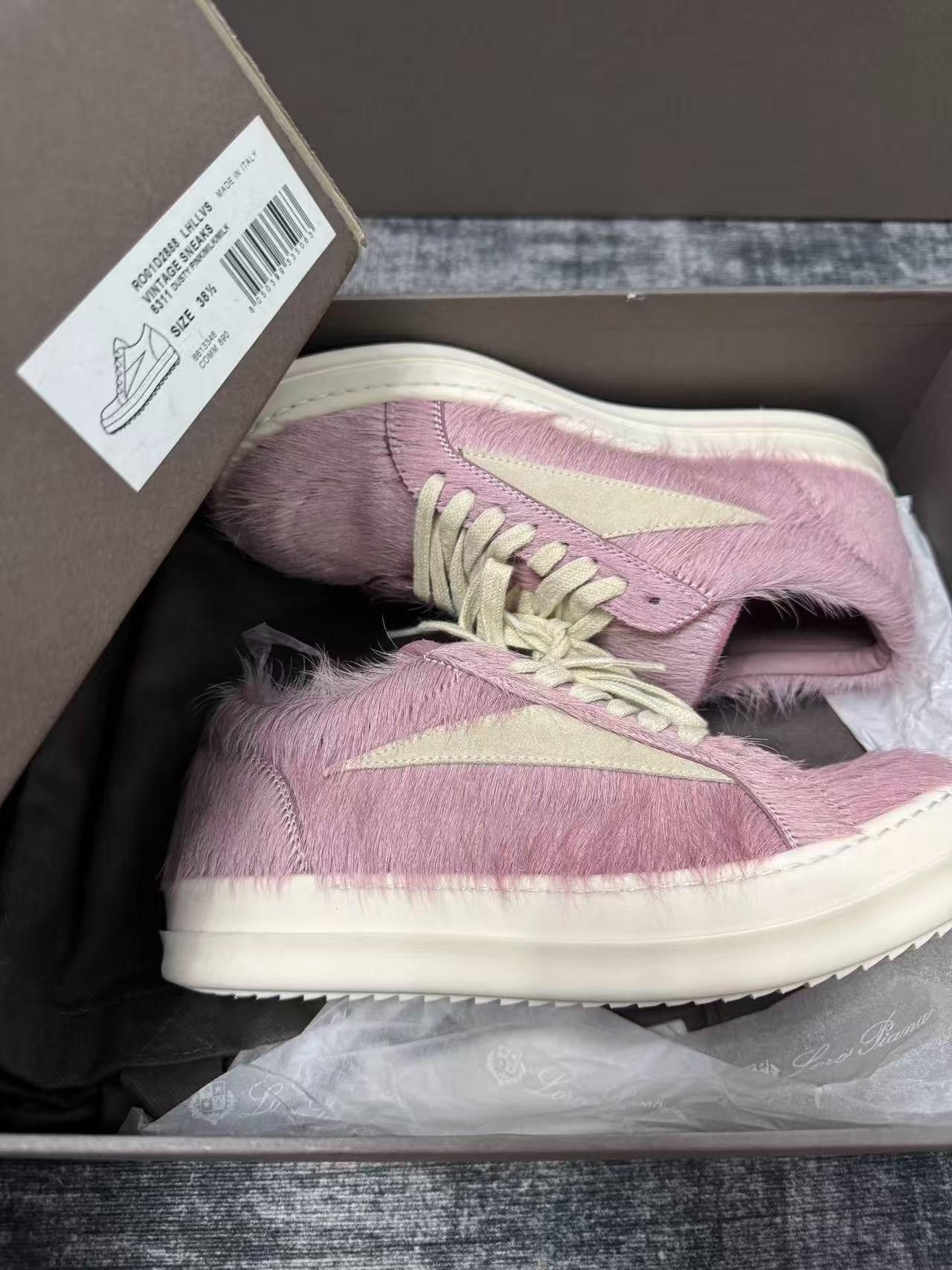 Rick Owens Rick Owens Pink Lowtop Sneakers 38 Women Size US 7.5 / IT 37.5 - 8 Thumbnail