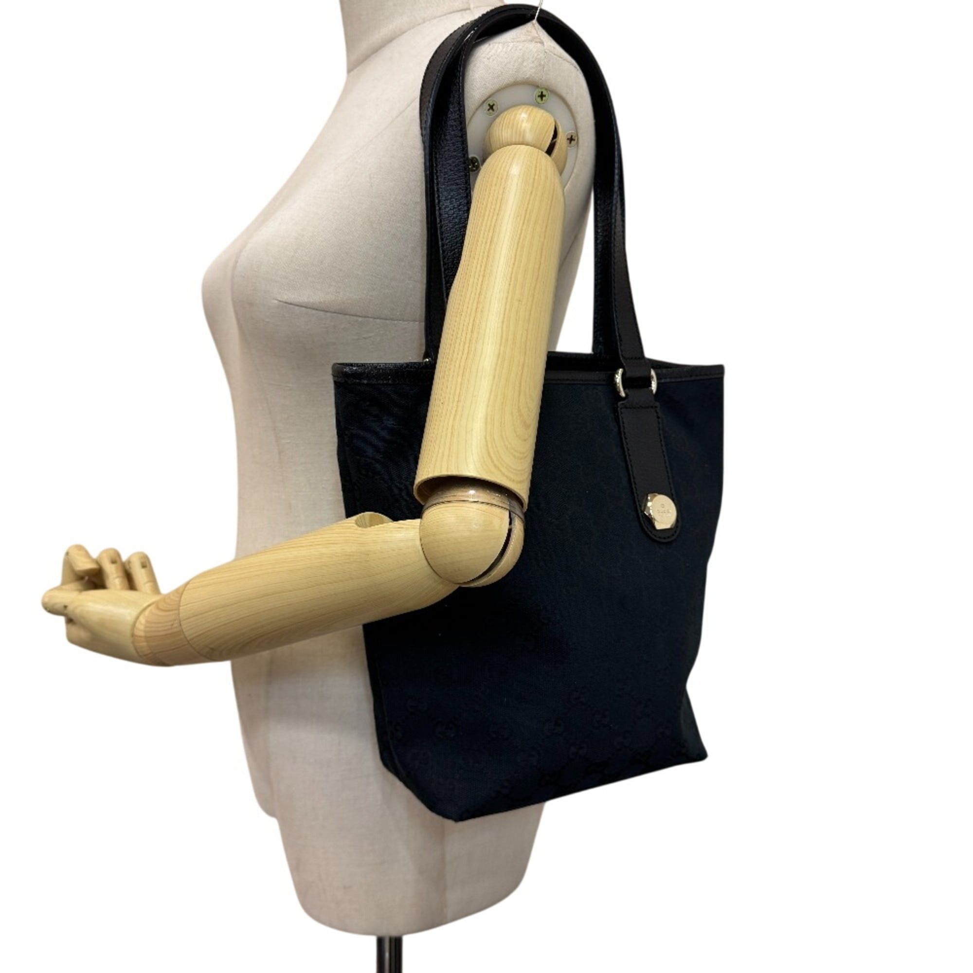 Gucci GUCCI 153361 GG Pattern Hand Tote Bag Shoulder Black Size ONE SIZE - 10 Thumbnail