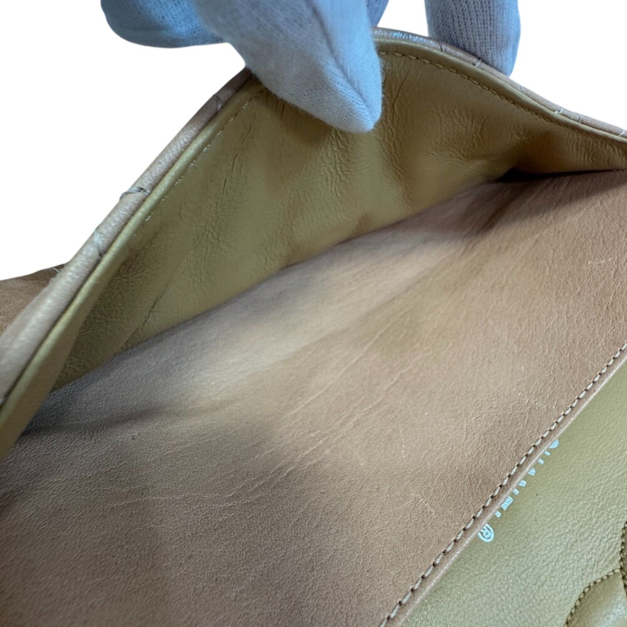 Chanel CHANEL Double Flap 25 Chain Turnlock Matelassé Shoulder Bag Beige Size ONE SIZE - 12 Thumbnail