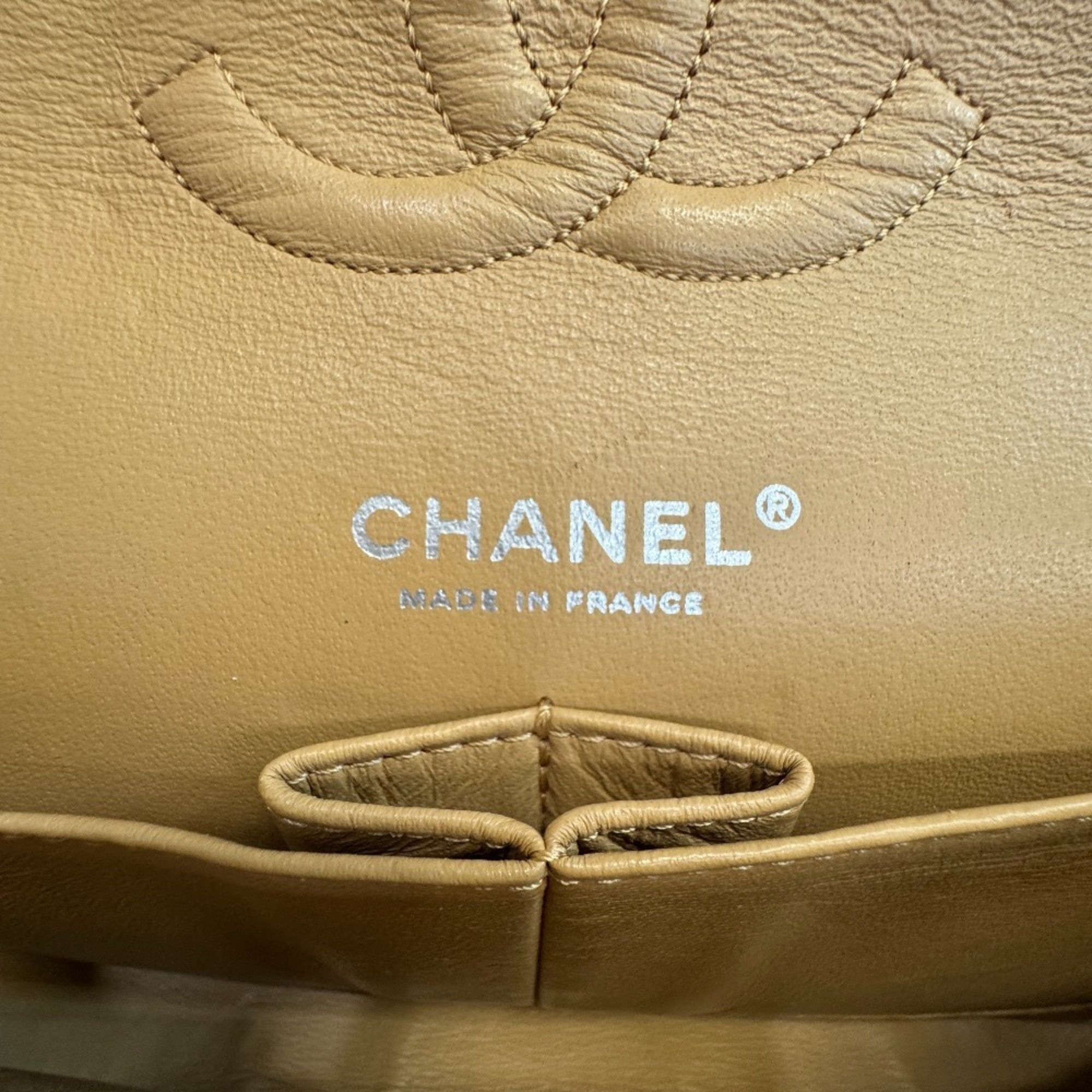 Chanel CHANEL Double Flap 25 Chain Turnlock Matelassé Shoulder Bag Beige Size ONE SIZE - 11 Thumbnail