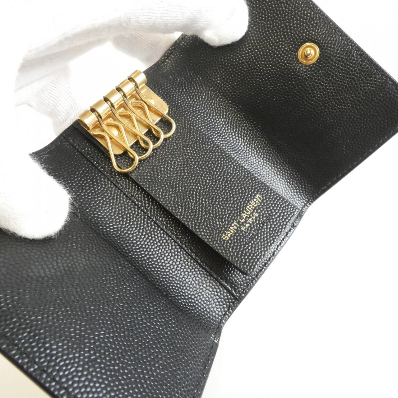 Yves Saint Laurent Yves Saint Laurent Saint Laurent Calf Key Case Leather Key case 698236 BOW01 DUTY FREE for USA Size ONE SIZE - 5 Thumbnail