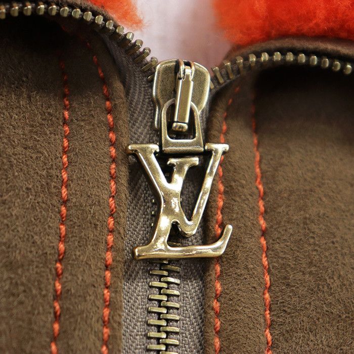Louis Vuitton Louis Vuitton Louis Vuitton College Lambskin Jacket Leather Outerwear DUTY FREE for USA Size ONE SIZE - 3 Thumbnail