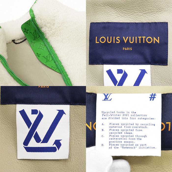 Louis Vuitton Louis Vuitton Louis Vuitton Monogram Lamb Leather Jacket Leather Outerwear DUTY FREE for USA Size ONE SIZE - 9 Thumbnail