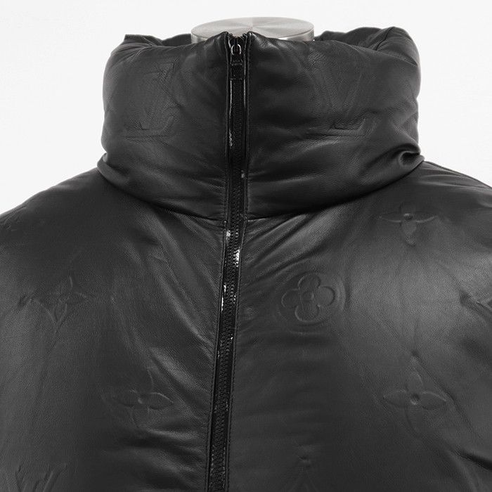 Louis Vuitton Louis Vuitton Louis Vuitton Monogram Cow Leather Down Vest Leather Outerwear DUTY FREE for USA Size ONE SIZE - 2 Thumbnail