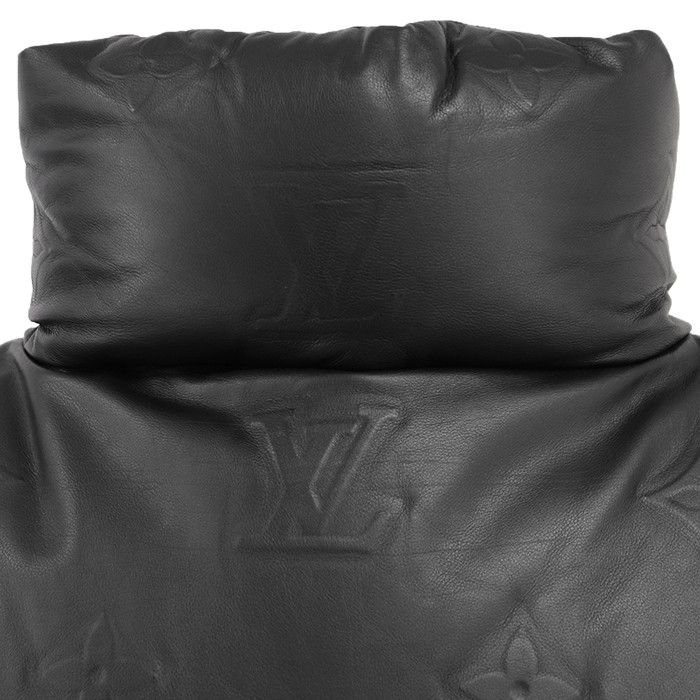 Louis Vuitton Louis Vuitton Louis Vuitton Monogram Cow Leather Down Vest Leather Outerwear DUTY FREE for USA Size ONE SIZE - 7 Thumbnail