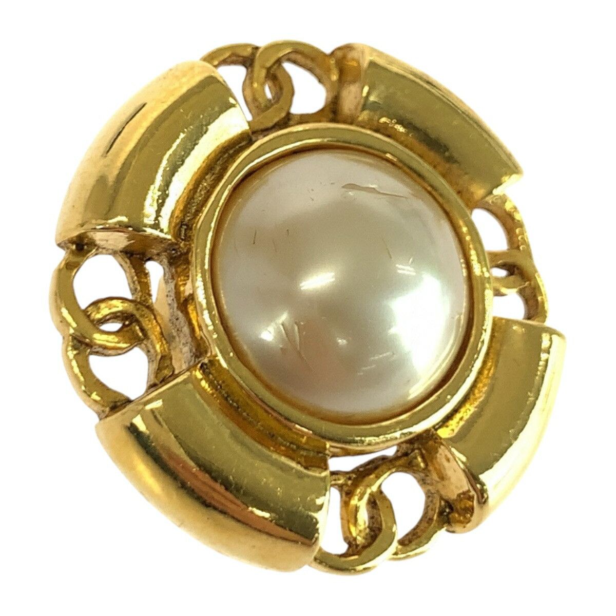 Chanel Chanel Chanel Coco Mark Pearl Clip On Earrings Metal Earrings DUTY FREE for USA Size ONE SIZE - 4 Thumbnail