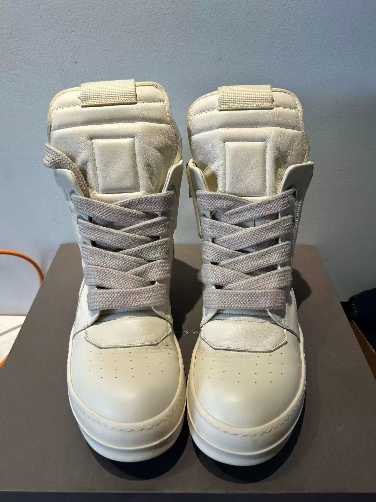 Rick Owens Rick Owens White Hitop Sneakers 42 Men Size US 9 / EU 42 - 3 Thumbnail