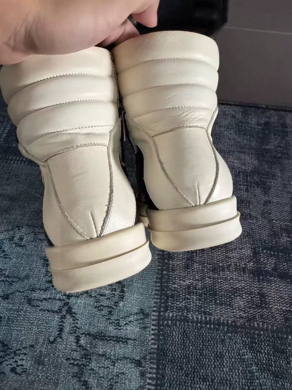 Rick Owens Rick Owens Leather Pink Hitop Sneakers 37 Women Size US 6.5 / IT 36.5 - 3 Thumbnail