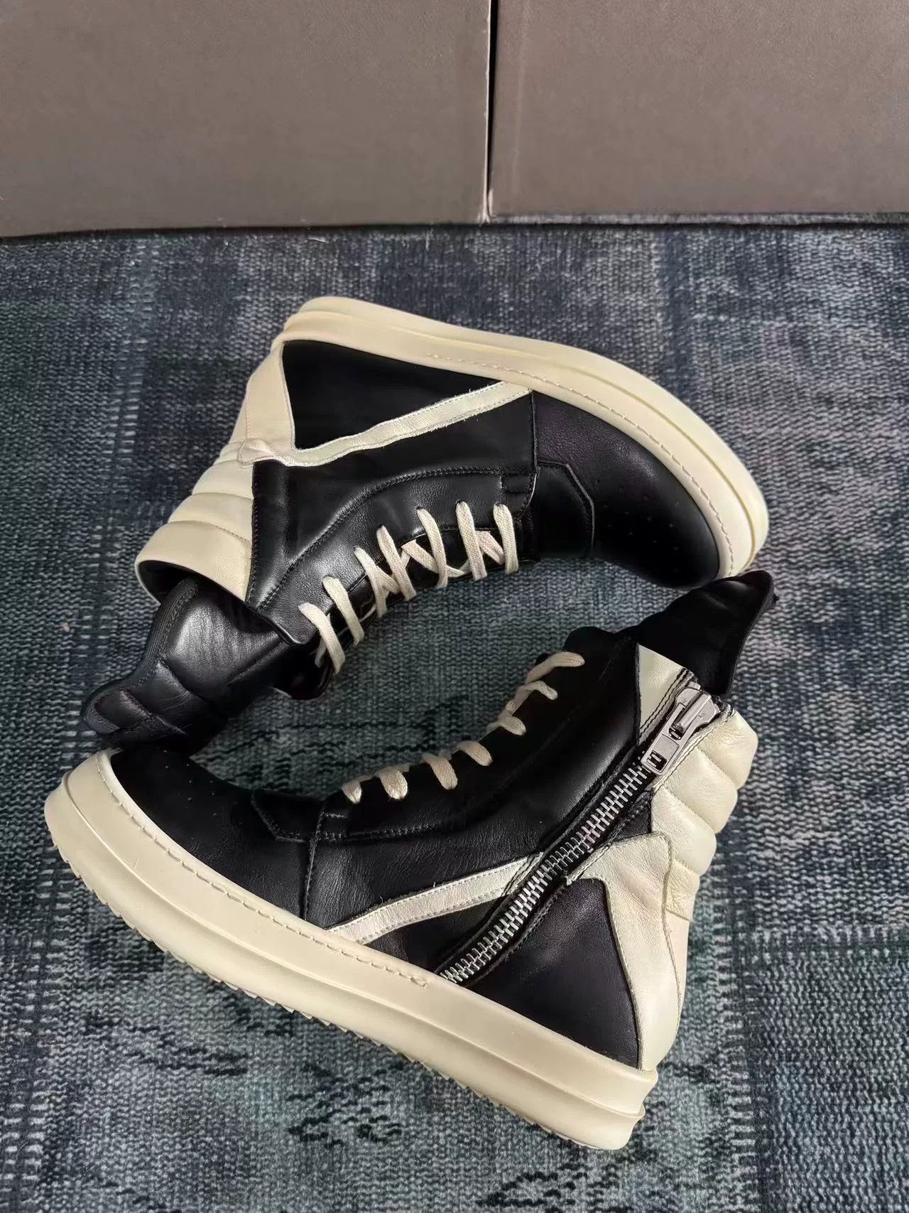 Rick Owens Rick Owens Leather Pink Hitop Sneakers 37 Women Size US 6.5 / IT 36.5 - 2 Thumbnail