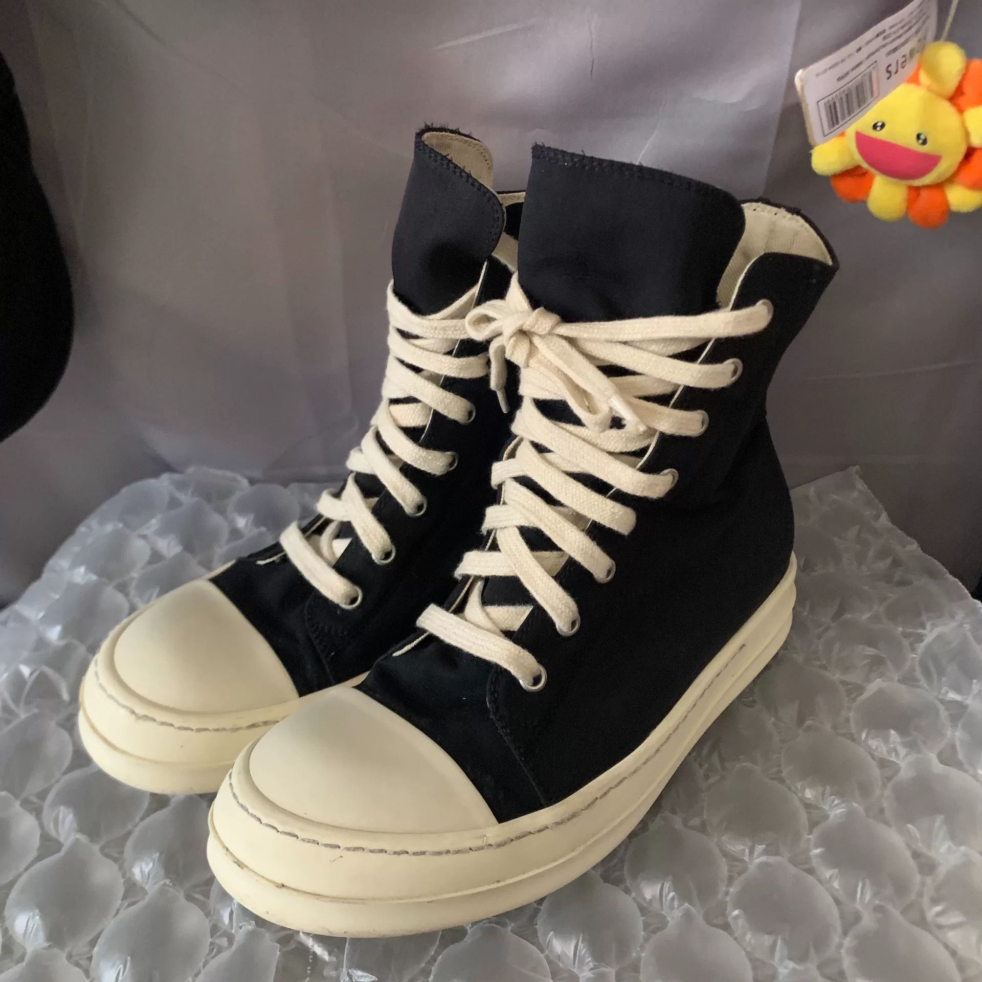 Rick Owens Rick Owens Retro Yellow Hitop Sneakers 37 Women Size US 6.5 / IT 36.5 - 2 Thumbnail