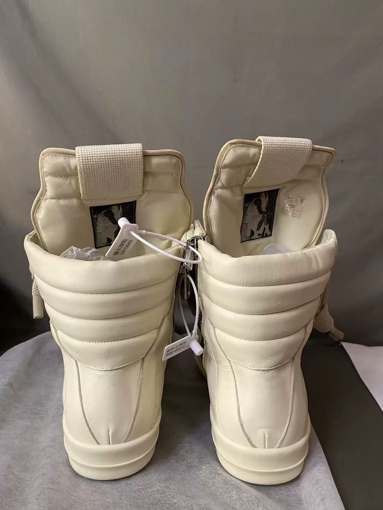 Rick Owens Rick Owens White Hitop Sneakers 45 Men Size US 12 / EU 45 - 4 Thumbnail
