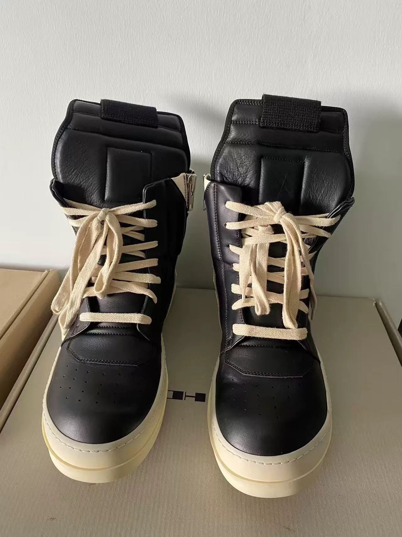 Rick Owens Rick Owens Leather Pink Hitop Sneakers 40 Men Size US 7.5 / EU 40-41 - 2 Thumbnail