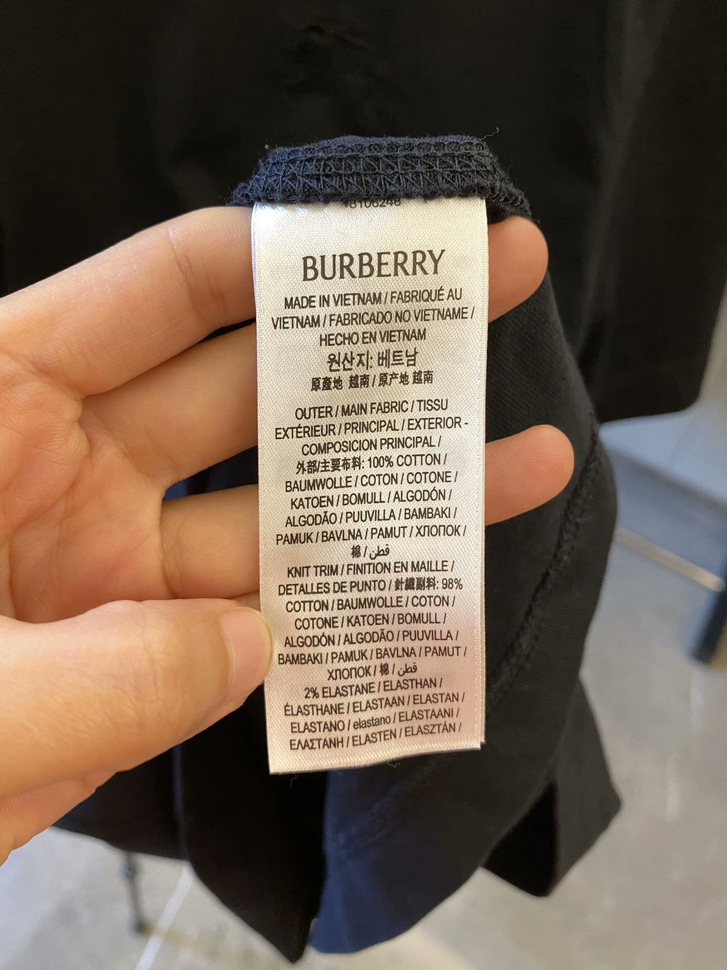 Burberry Burberry Embroidered Plaid Black T-Shirt xl Men Size US XL / EU 56 / 4 - 6 Thumbnail