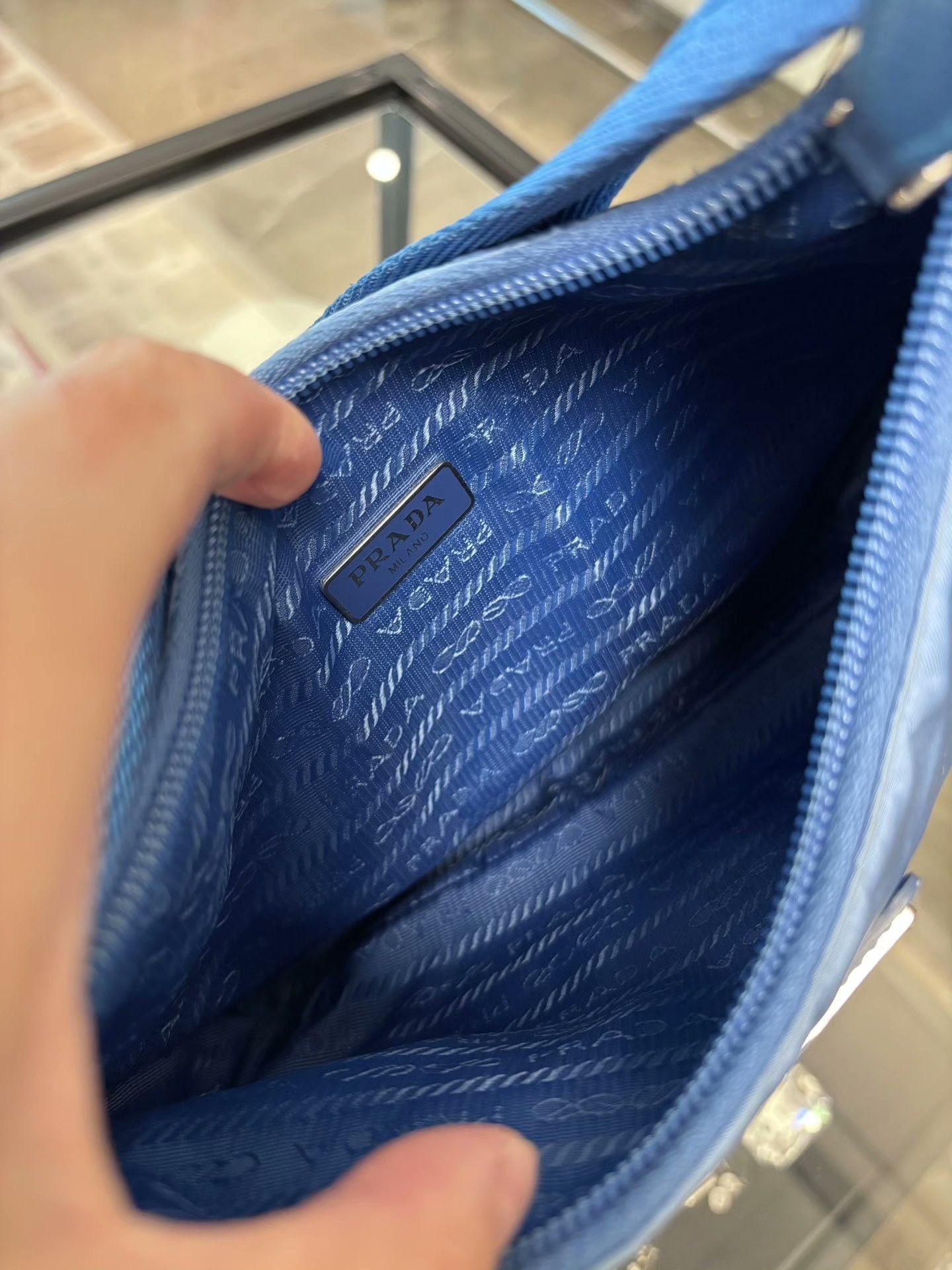 Prada Prada Nylon Blue Shoulder Bag OS Women Size ONE SIZE - 8 Thumbnail