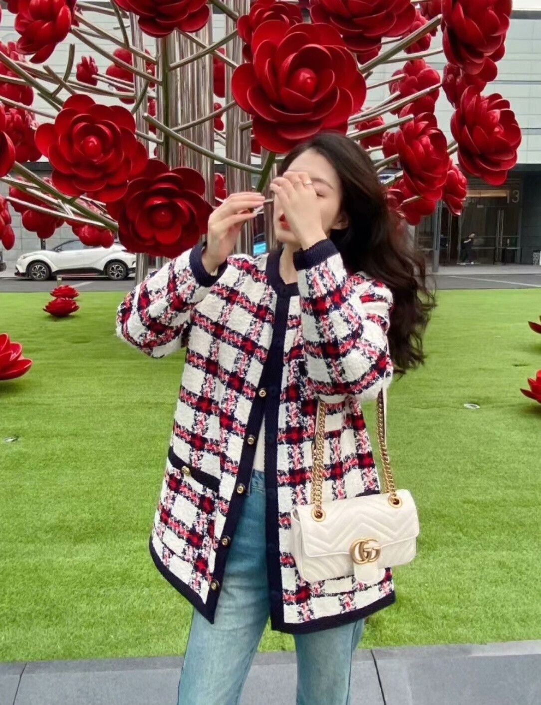 Gucci Gucci Plaid Red Jacket S Women Size S / US 4 / IT 40 - 6 Thumbnail