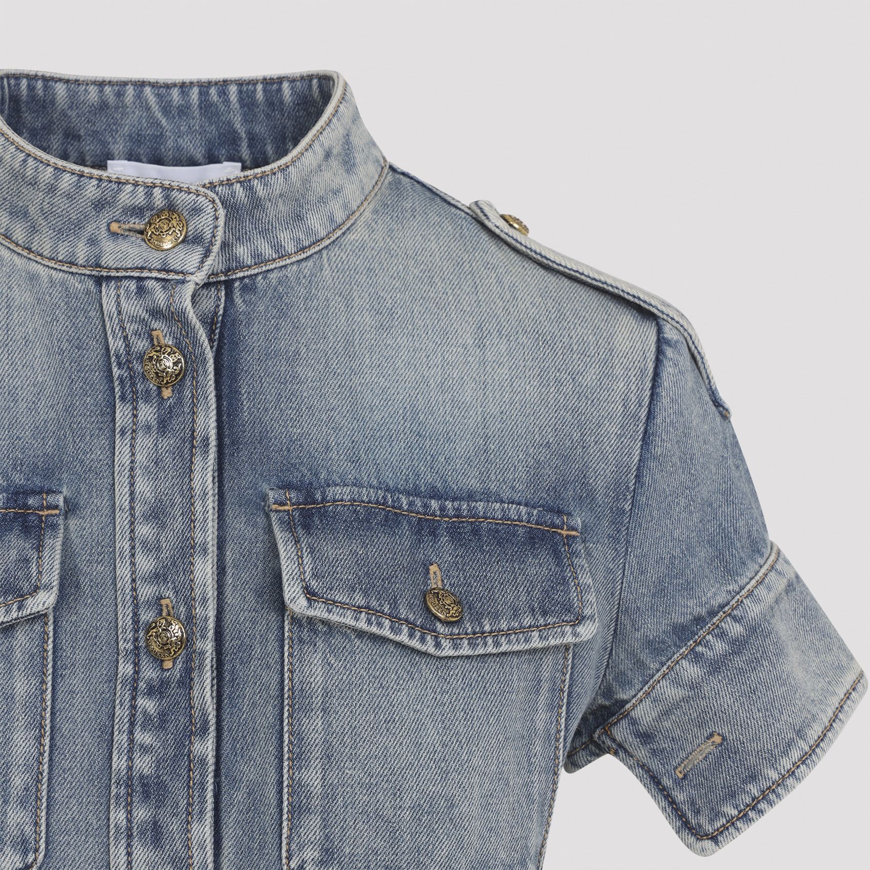 Alexander McQueen Alexander McQueen Denim Mini Dress Size M / US 6-8 / IT 42-44 - 4 Thumbnail