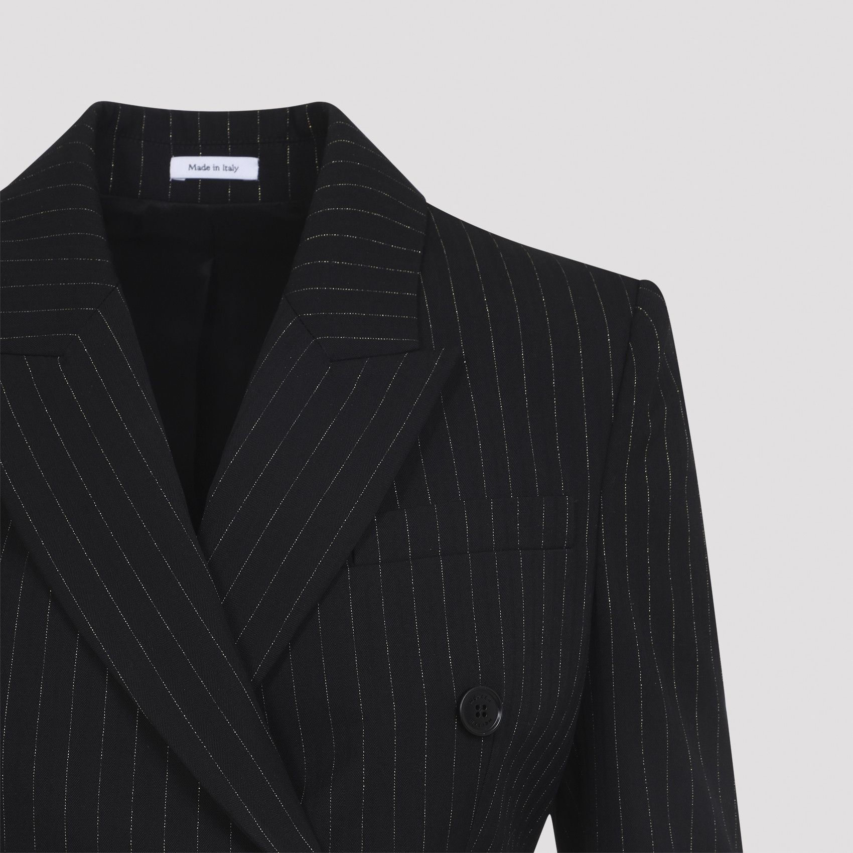 Alexander McQueen Alexander McQueen Pinstripe Lurex Jacket Size M / US 6-8 / IT 42-44 - 3 Thumbnail