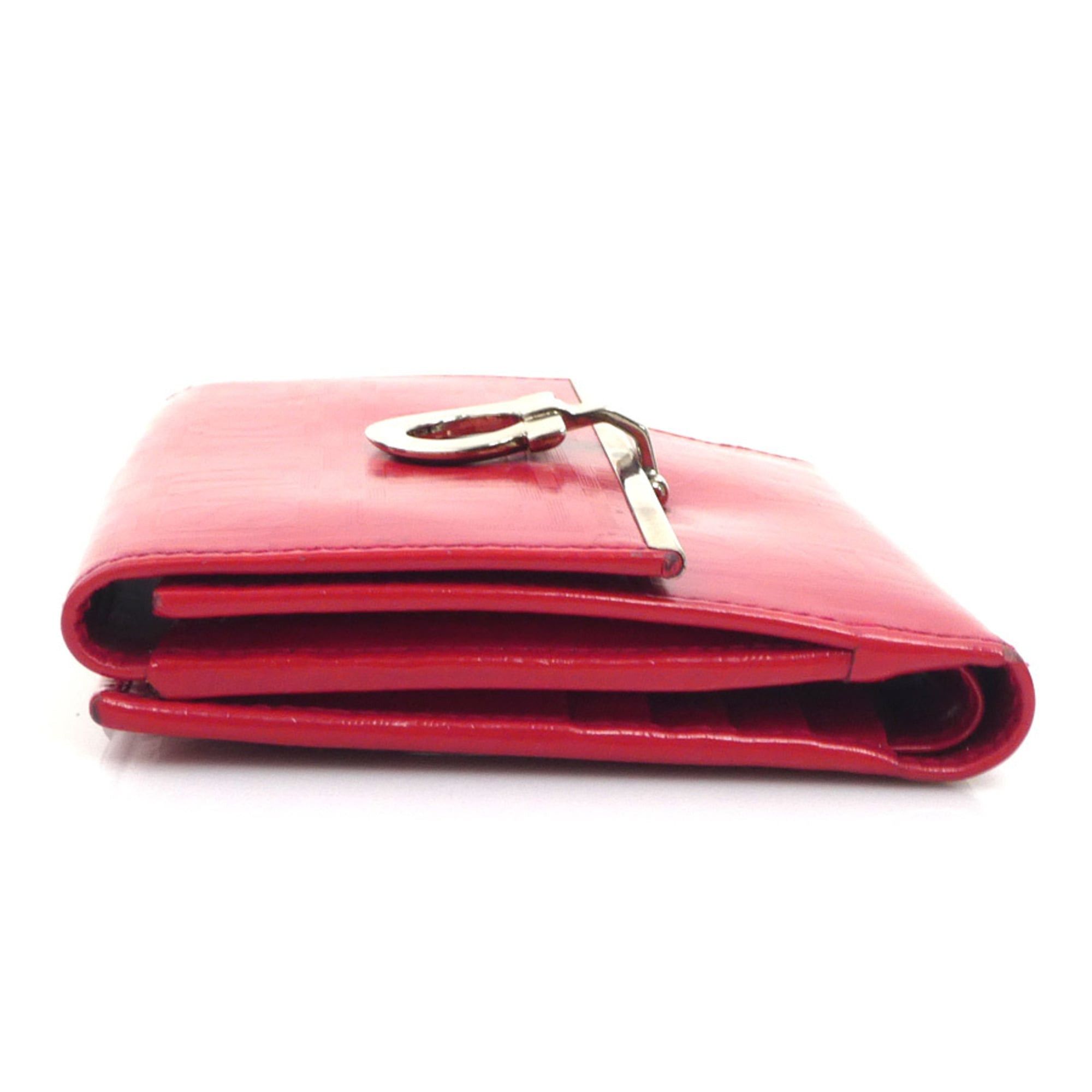 Salvatore Ferragamo Salvatore Ferragamo bi-fold wallet, Gancini leather, red, women's, free shipping, r11095a Size ONE SIZE - 4 Thumbnail