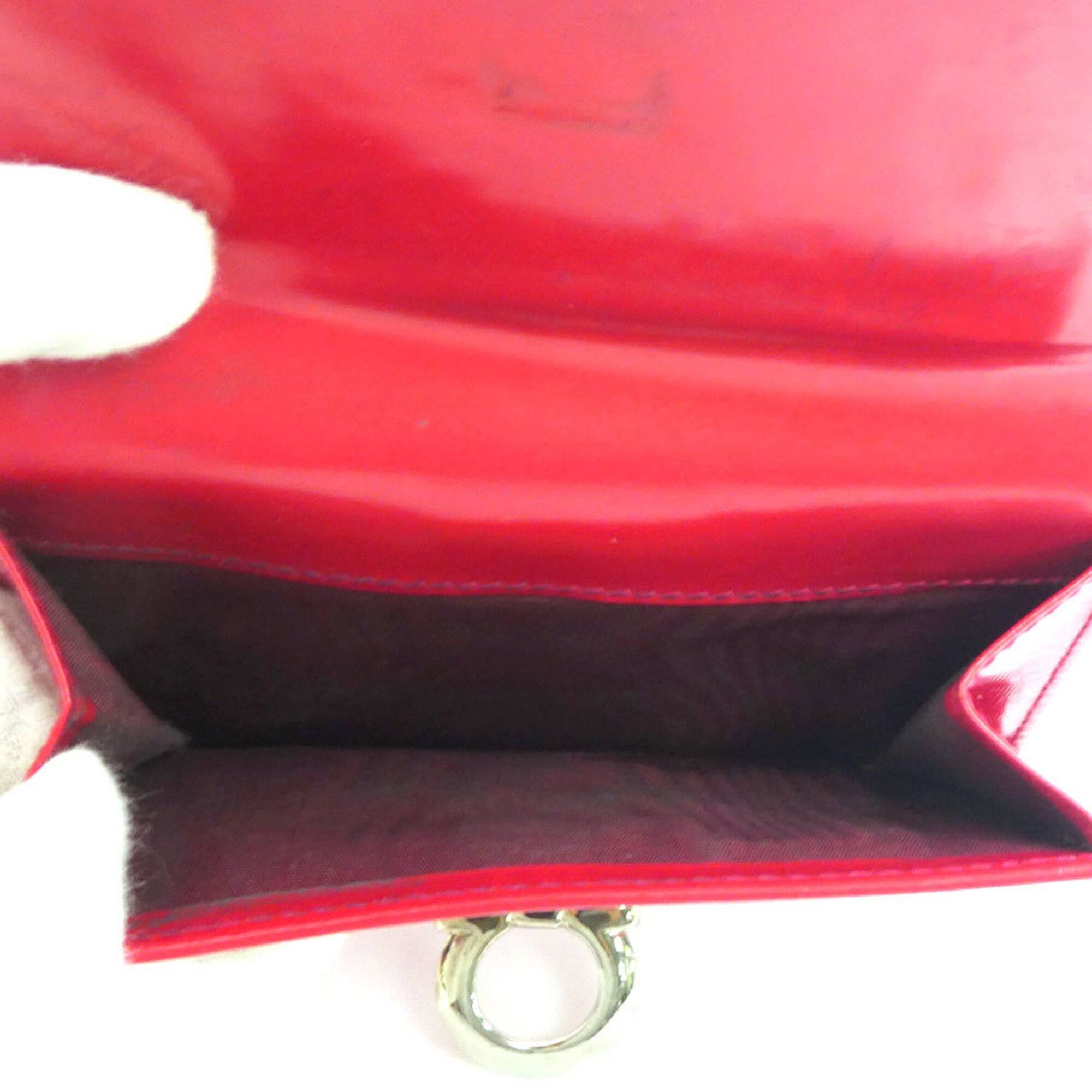 Salvatore Ferragamo Salvatore Ferragamo bi-fold wallet, Gancini leather, red, women's, free shipping, r11095a Size ONE SIZE - 14 Thumbnail