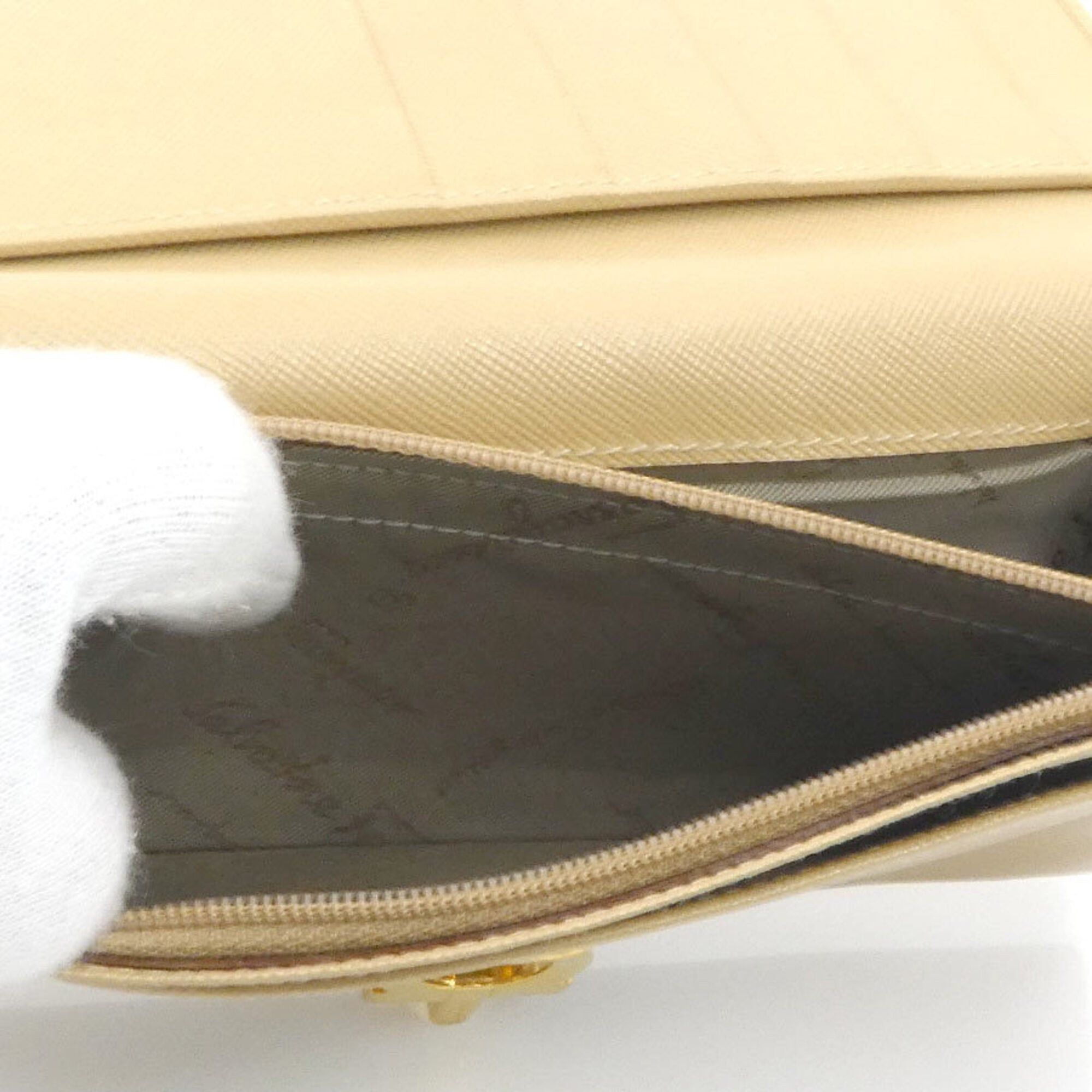 Salvatore Ferragamo Salvatore Ferragamo bi-fold long wallet, Gancini leather, beige, women's, free shipping, r11096a Size ONE SIZE - 9 Thumbnail